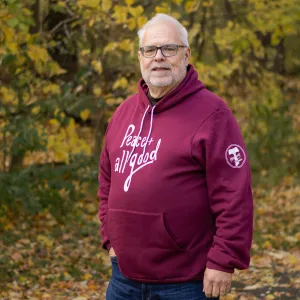 Peace   All Good Hooded Sweatshirt - Cardinal