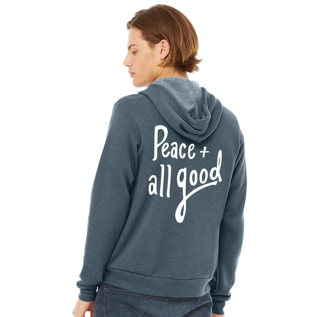 Peace   All Good - Zip Up - Slate