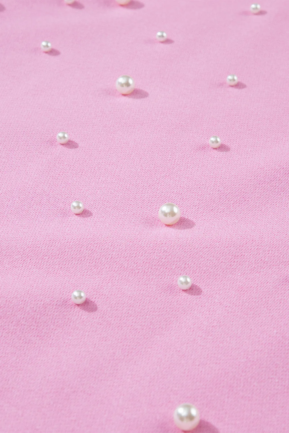 Pearl Detail Ribbed Sweatshirt