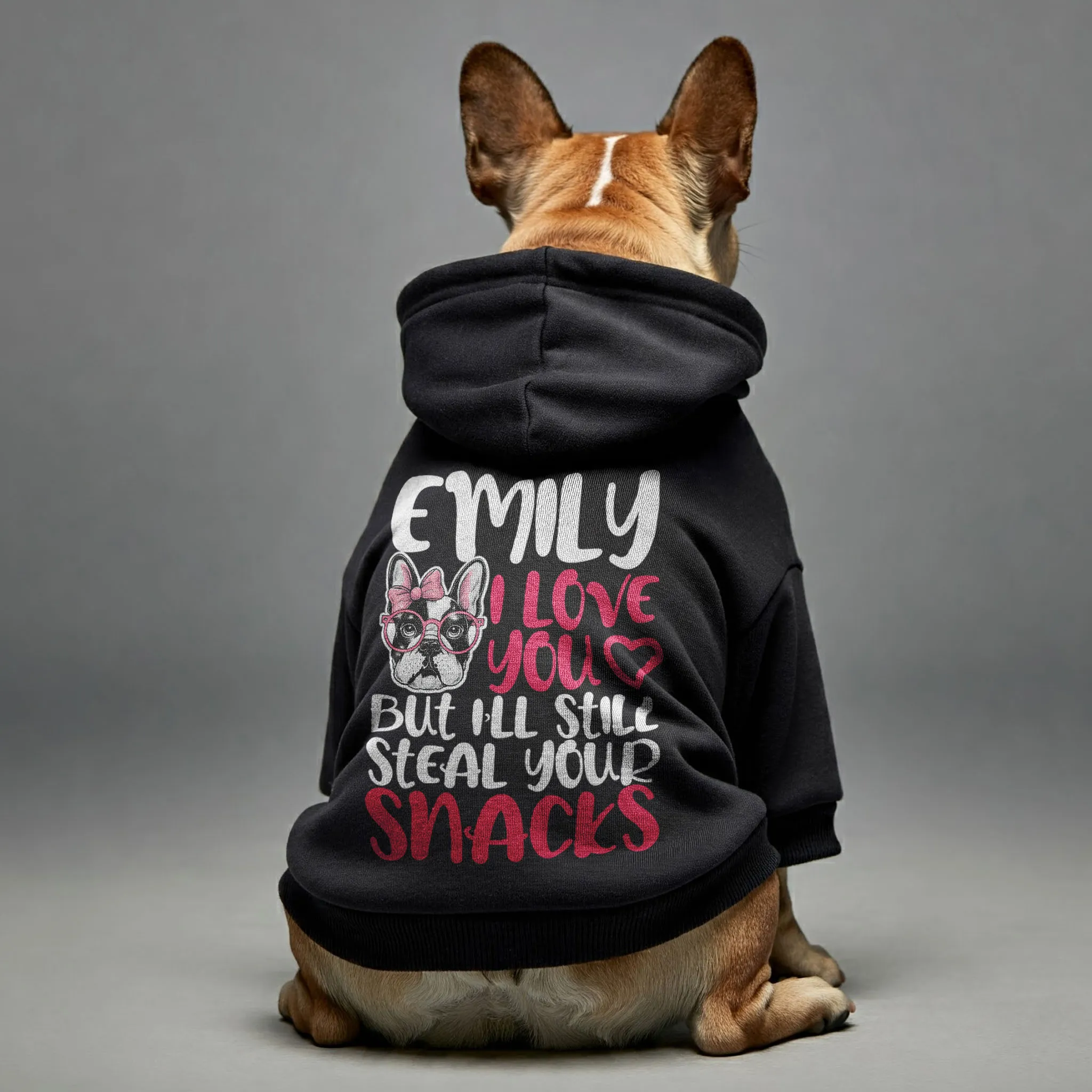 Personalized French Bulldog Hoodies with Owner's Name and Funny Quotes – Stylish, Cozy, and Premium 100% Cotton