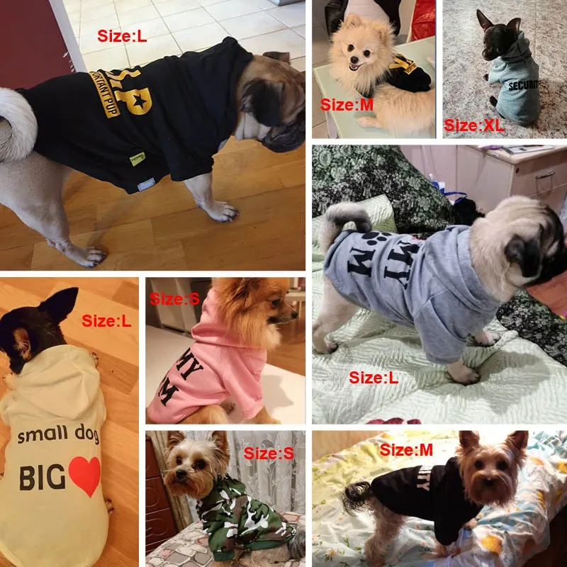 Pet Dog Cat Puppy Warm Security Clothes Hooded Sweaters Winter Coat Costume Clothes