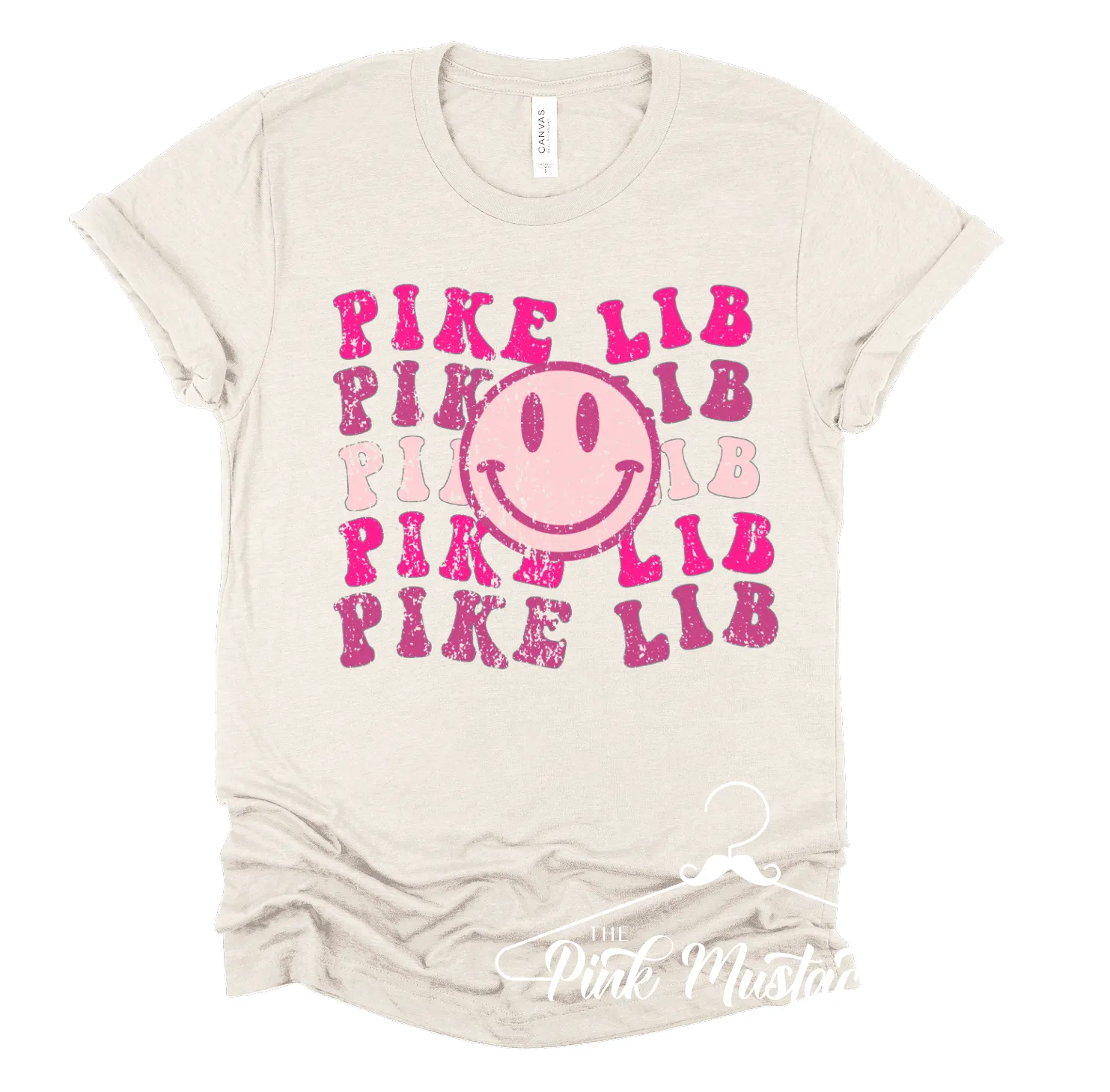 Pike Lib Smiley Plnk Softstyle Shirt / Toddler, Youth, and Adult Sizes