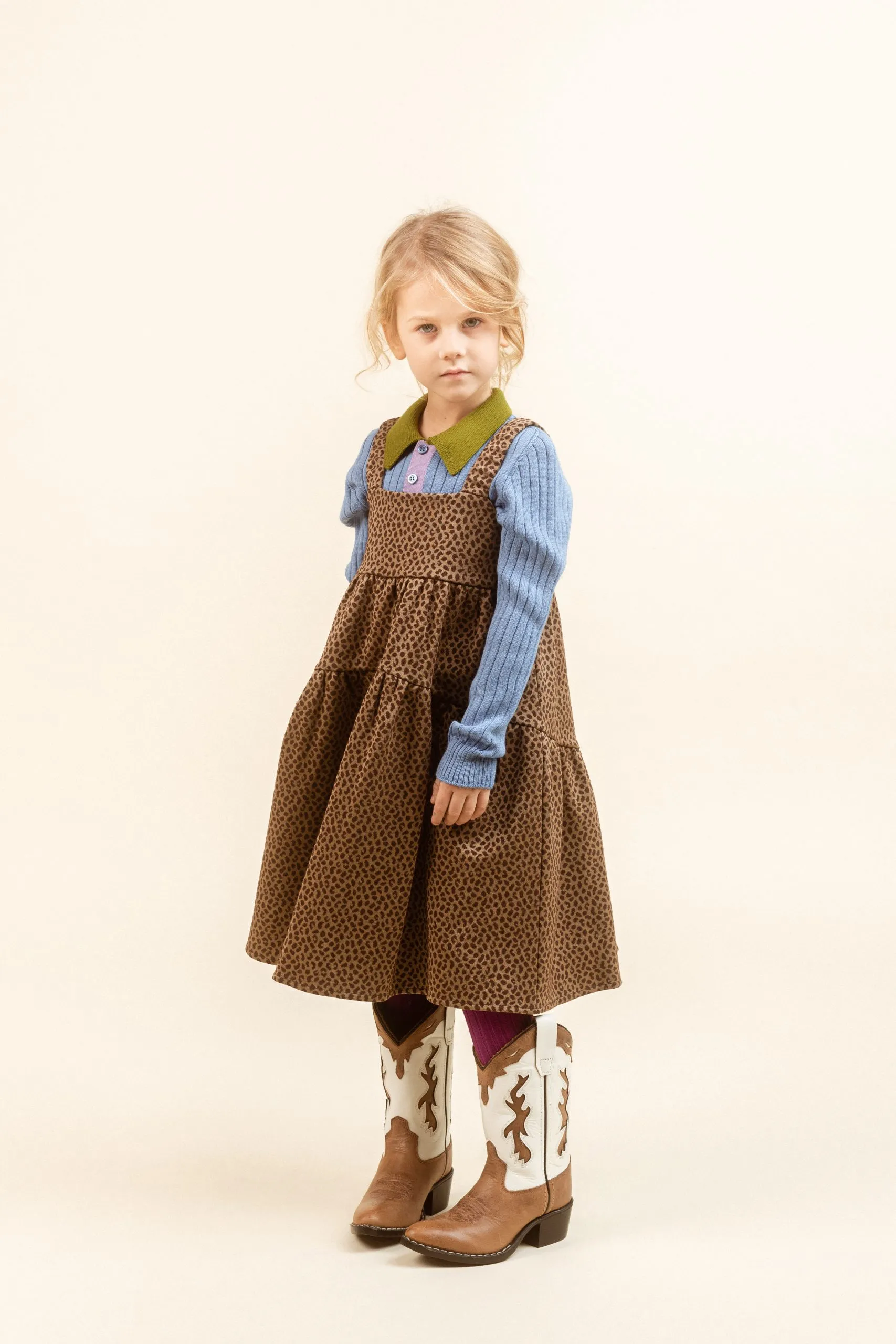Pinafore Dress Adventure Brown