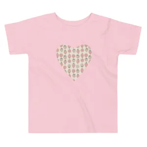 Pink Strawberries & Cream Kid's Short Sleeve Tee (2T-5T)