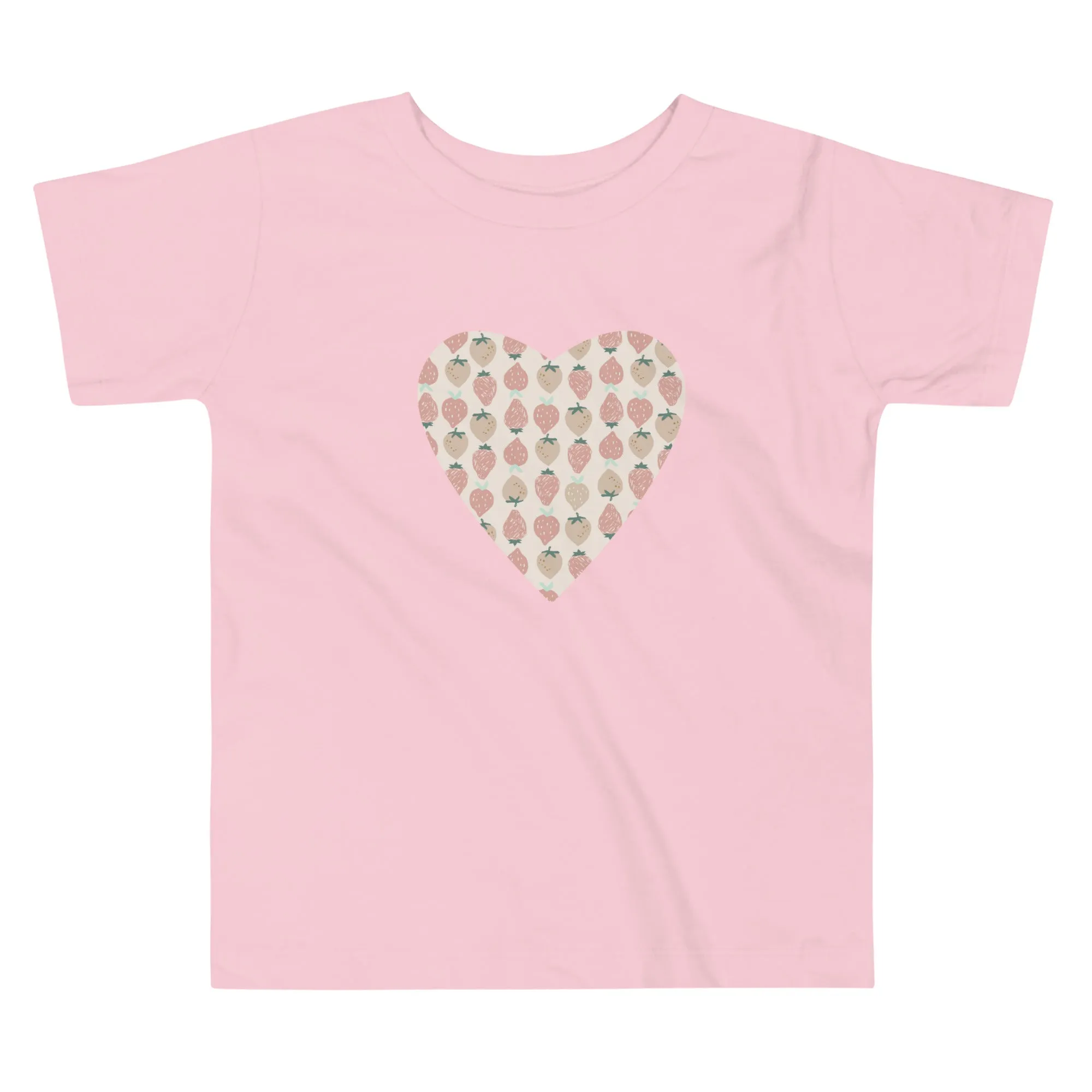 Pink Strawberries & Cream Kid's Short Sleeve Tee (2T-5T)