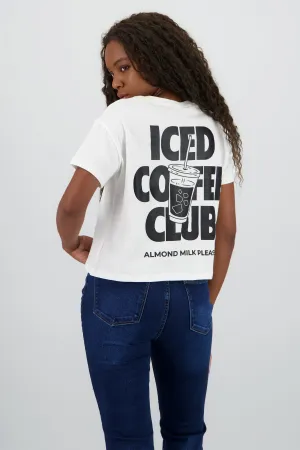 Playera boxy iced coffee
