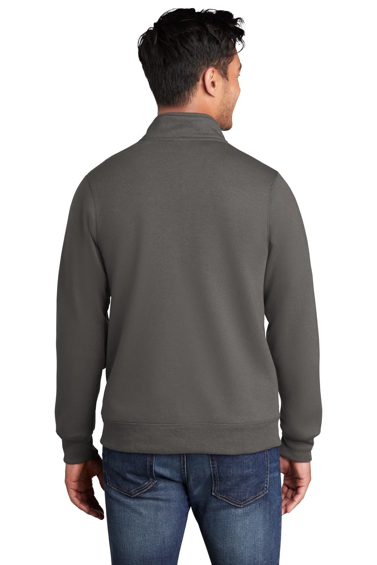 Port & Company  Core Fleece Cadet Full-Zip Sweatshirt PC78FZ Charcoal