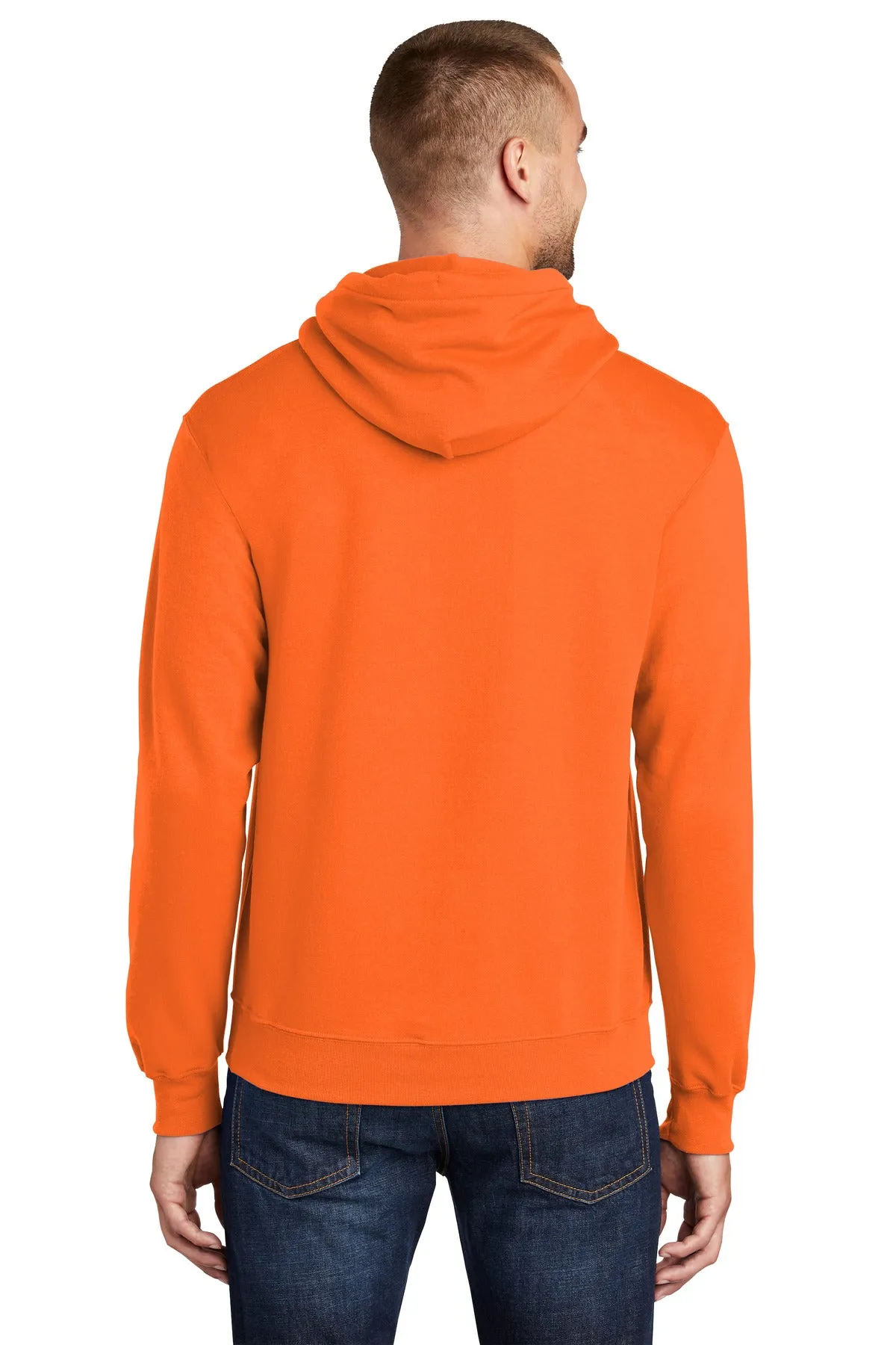 Port & Company Core Fleece Pullover Hooded Sweatshirt. PC78H S. Orange