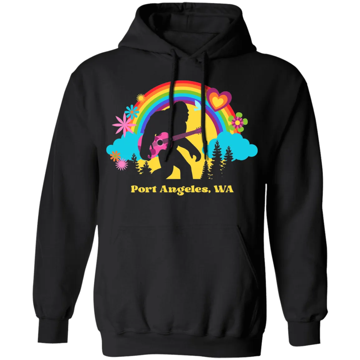 Port Angeles Flower Power Sasquatch Hoodie