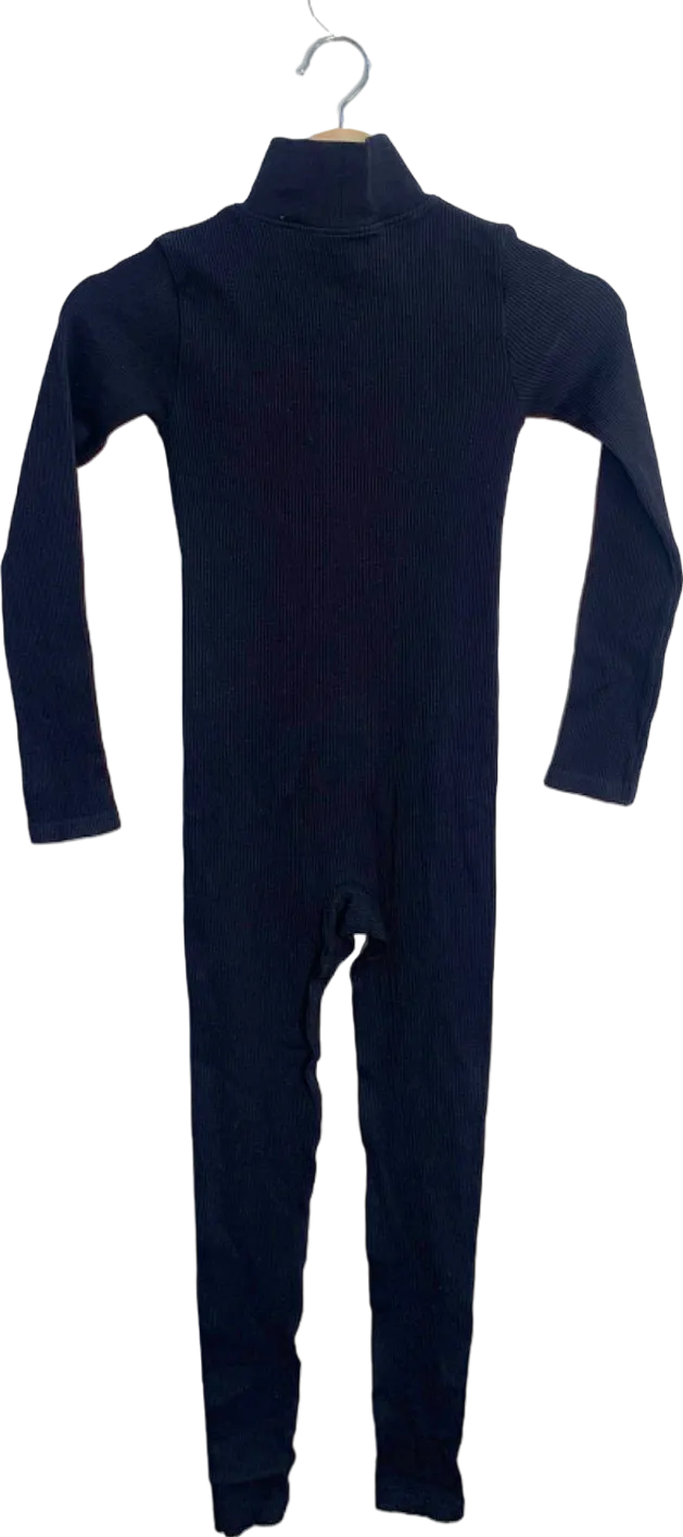 PrettyLittleThing Black Ribbed Onesie XS