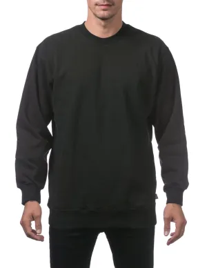 Pro Club Heavyweight Crew Neck Fleece Pullover Sweater (13oz) - BLACK