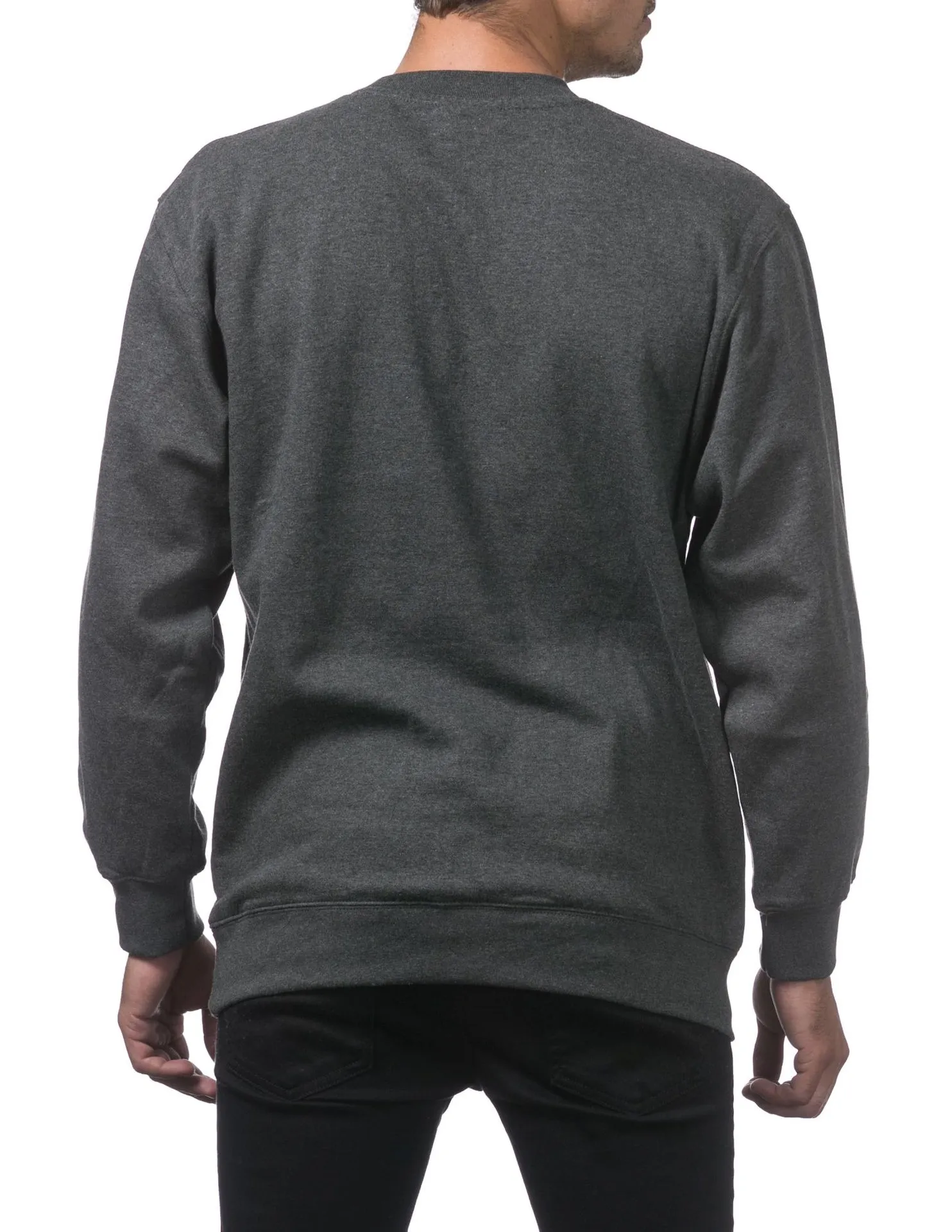 Pro Club Heavyweight Crew Neck Fleece Pullover Sweater (13oz) - CHARCOAL