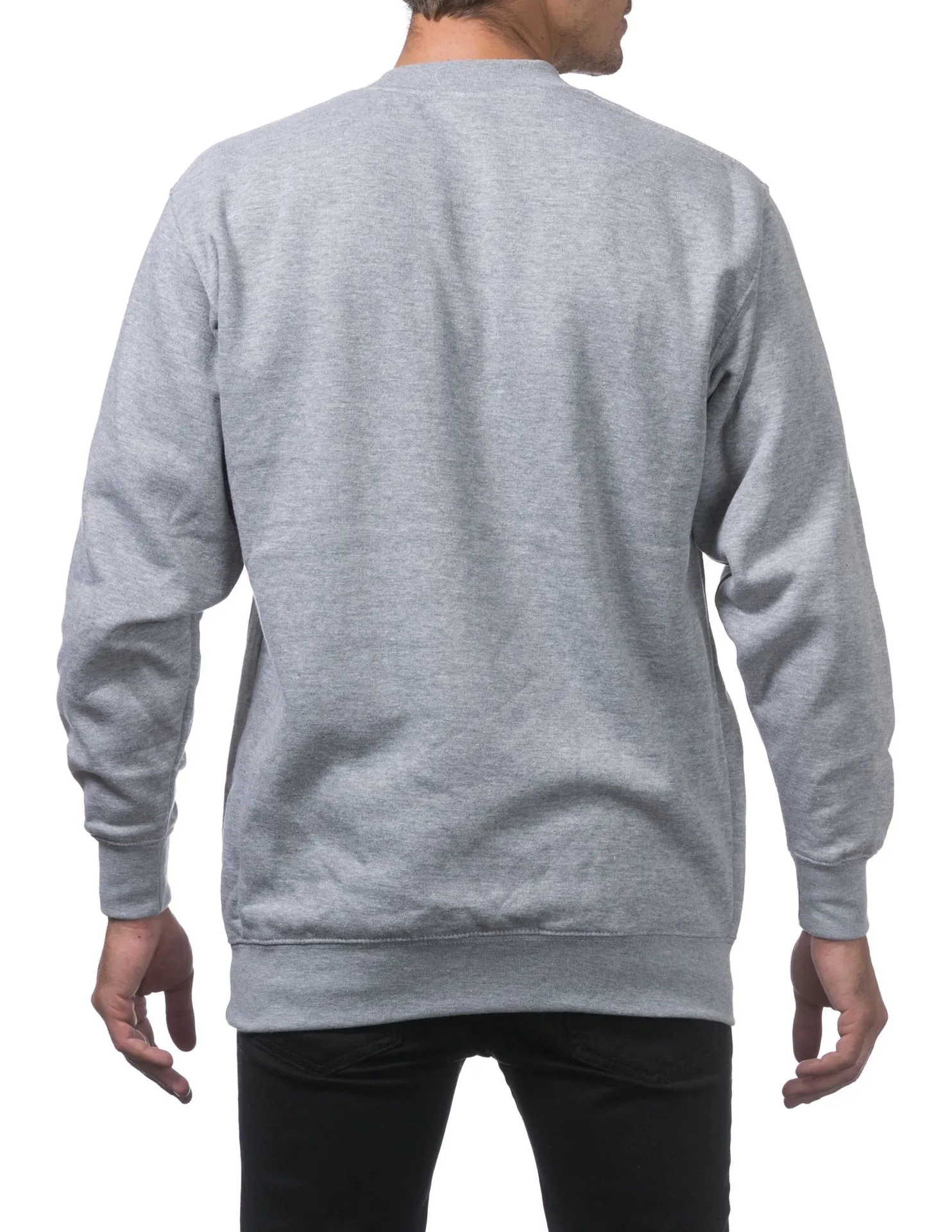Pro Club Heavyweight Crew Neck Fleece Pullover Sweater (13oz) - GRAY