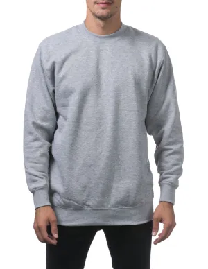 Pro Club Heavyweight Crew Neck Fleece Pullover Sweater (13oz) - GRAY
