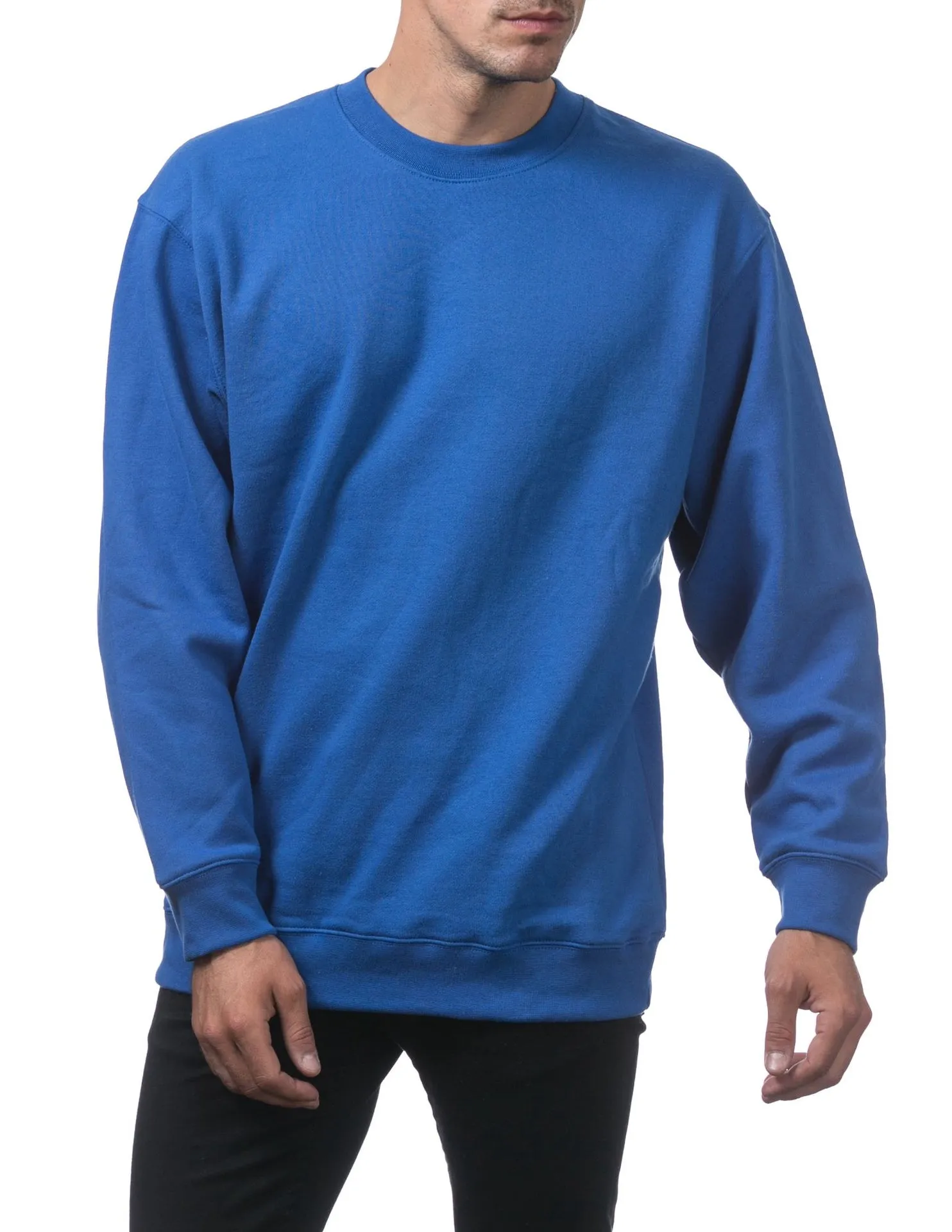 Pro Club Heavyweight Crew Neck Fleece Pullover Sweater (13oz) - ROYAL
