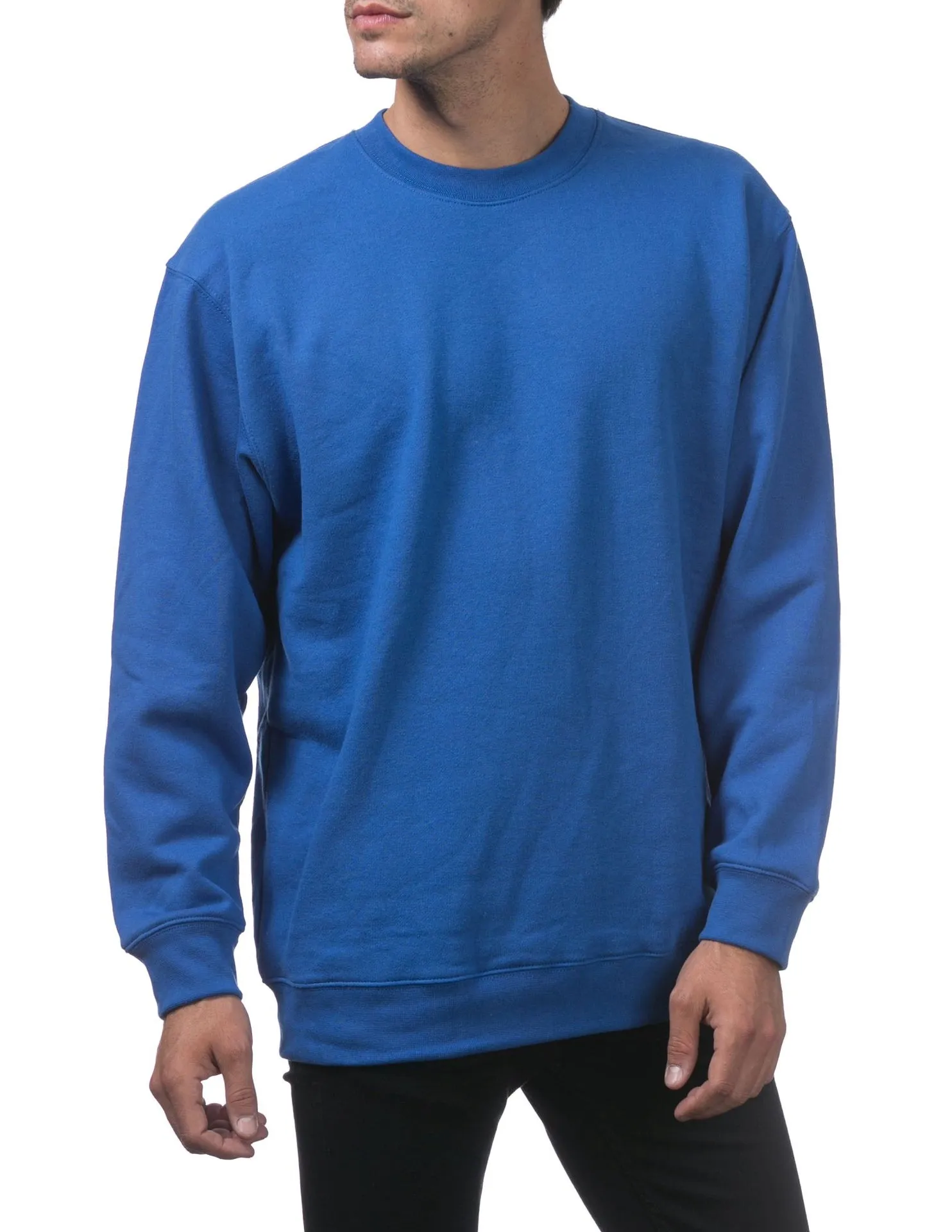 Pro Club Heavyweight Crew Neck Fleece Pullover Sweater (13oz) - ROYAL