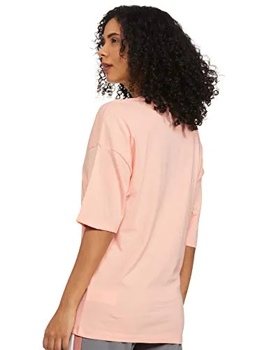Puma Women's Solid Regular T-Shirt (59957926_Apricot Blush XS)