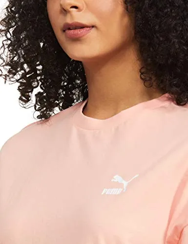 Puma Women's Solid Regular T-Shirt (59957926_Apricot Blush XS)