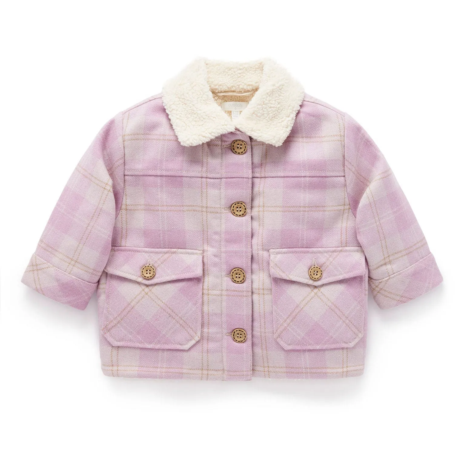 Purebaby Check Sherpa Jacket