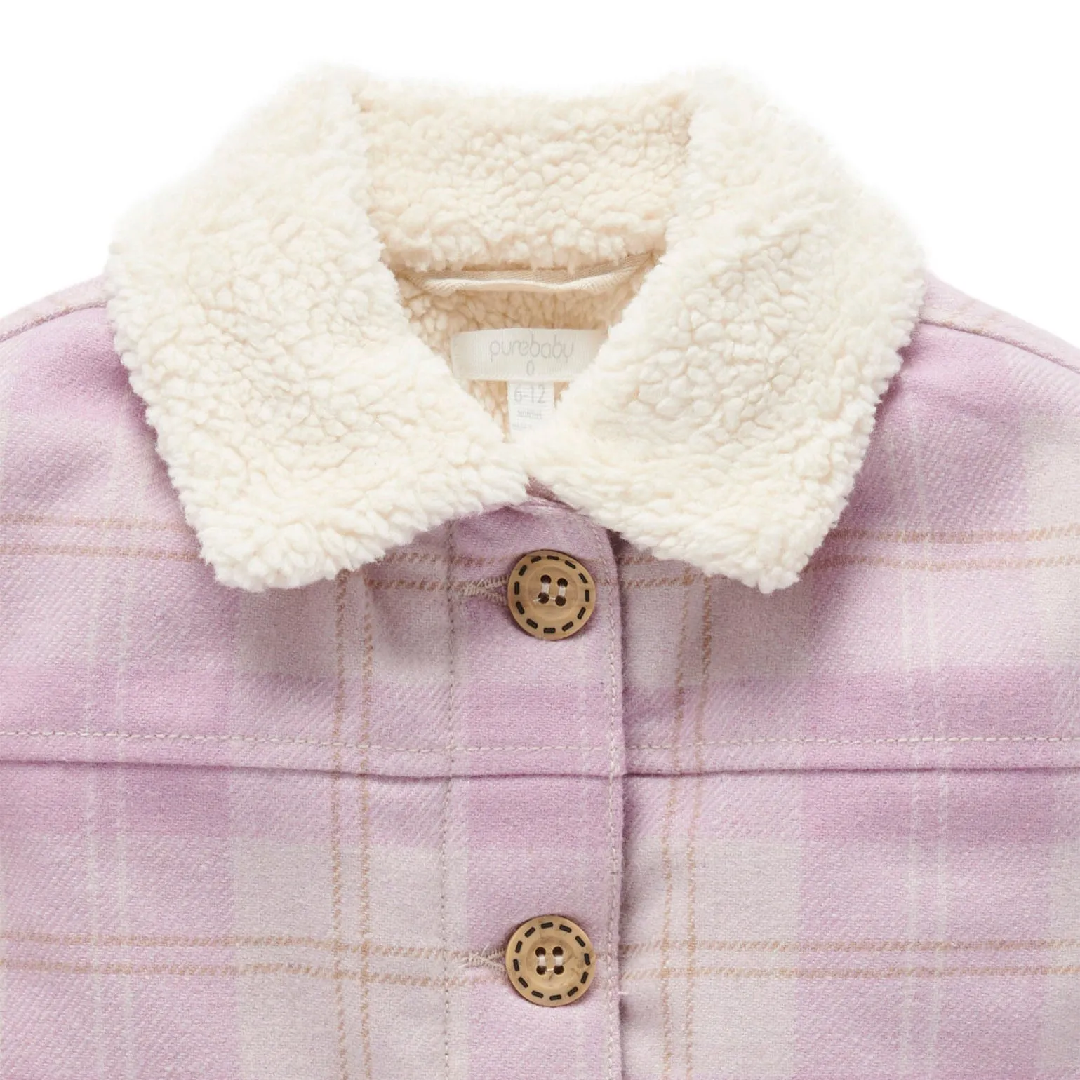 Purebaby Check Sherpa Jacket