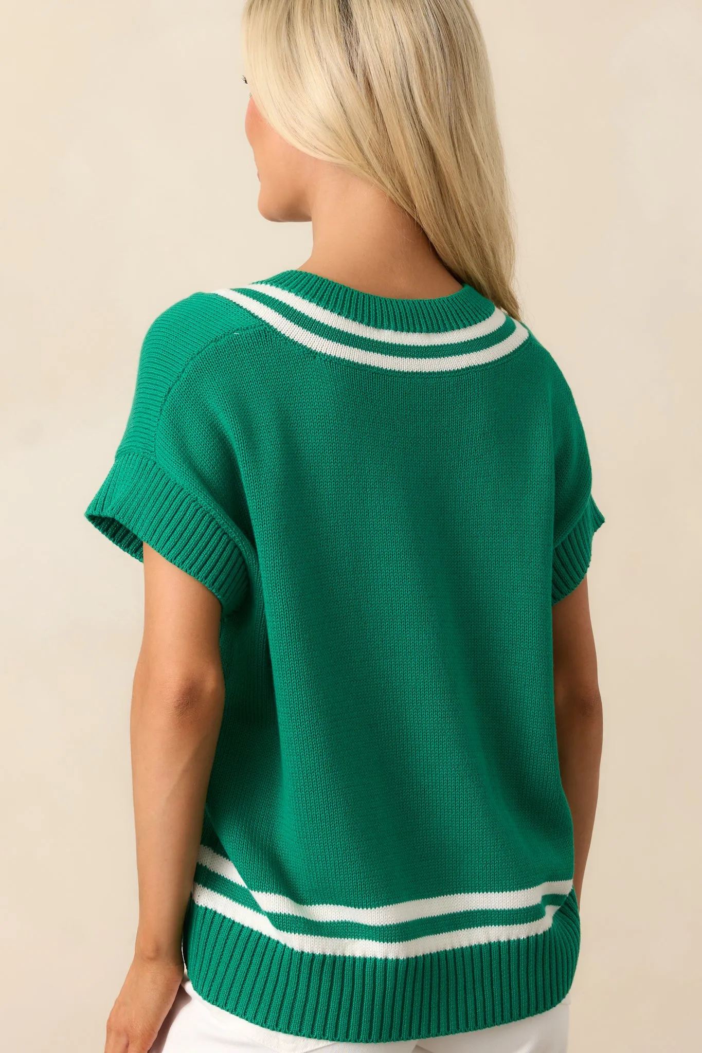 Putting In The Work Oversized Green Sweater Vest