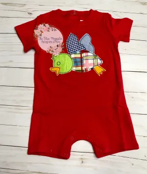 Quack Attack Duck Appliqué -Red