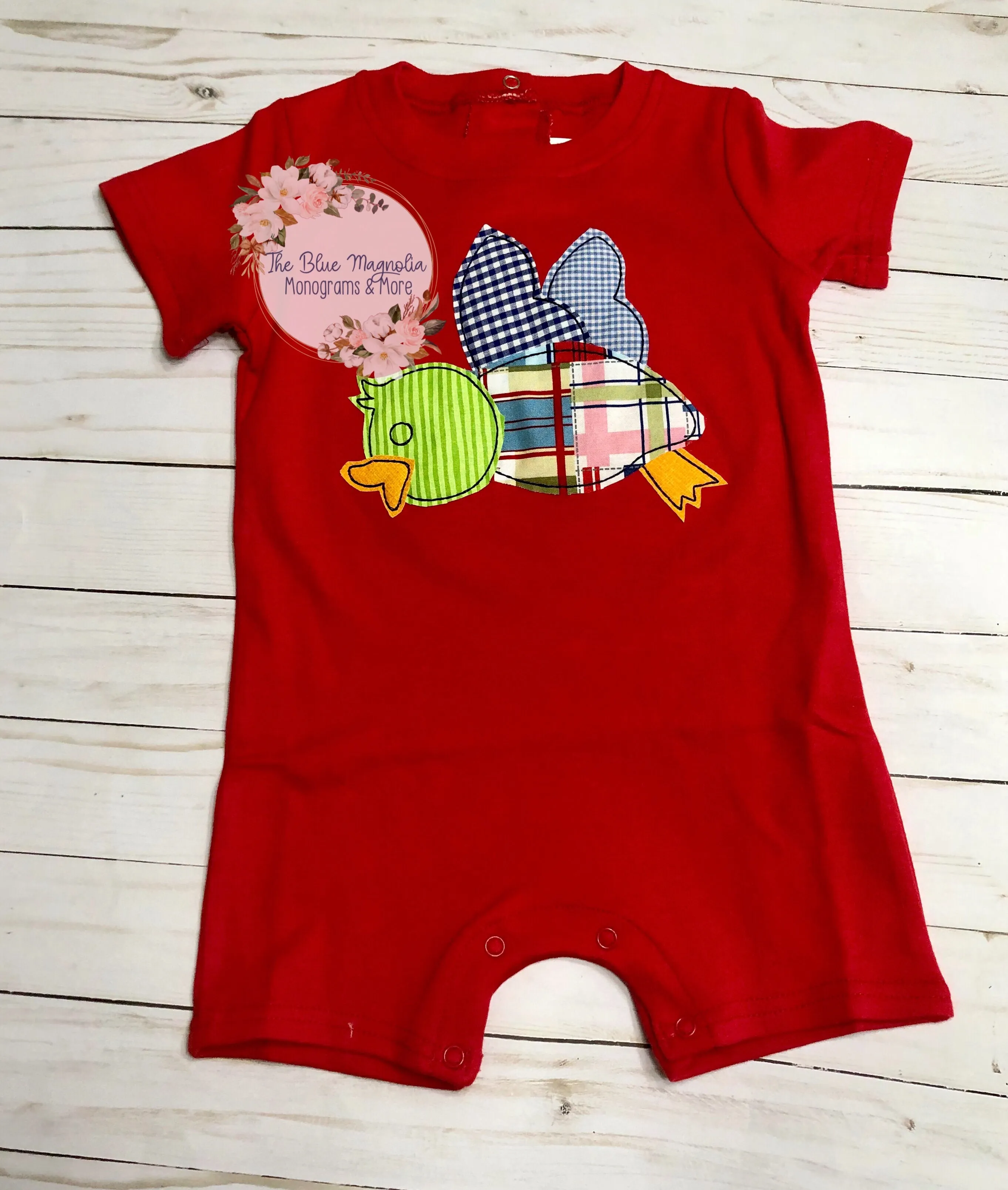 Quack Attack Duck Appliqué -Red
