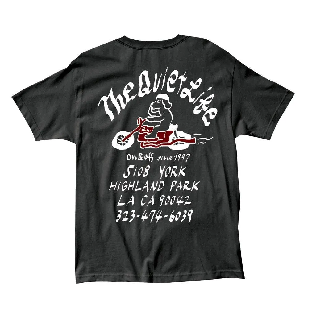 QUIET LIFE Moto Dog Shop Tee Black