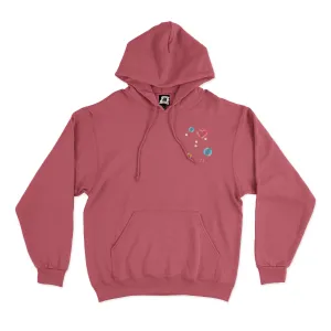 " Rhinestone Cow Girl " Basic Hoodie Pink