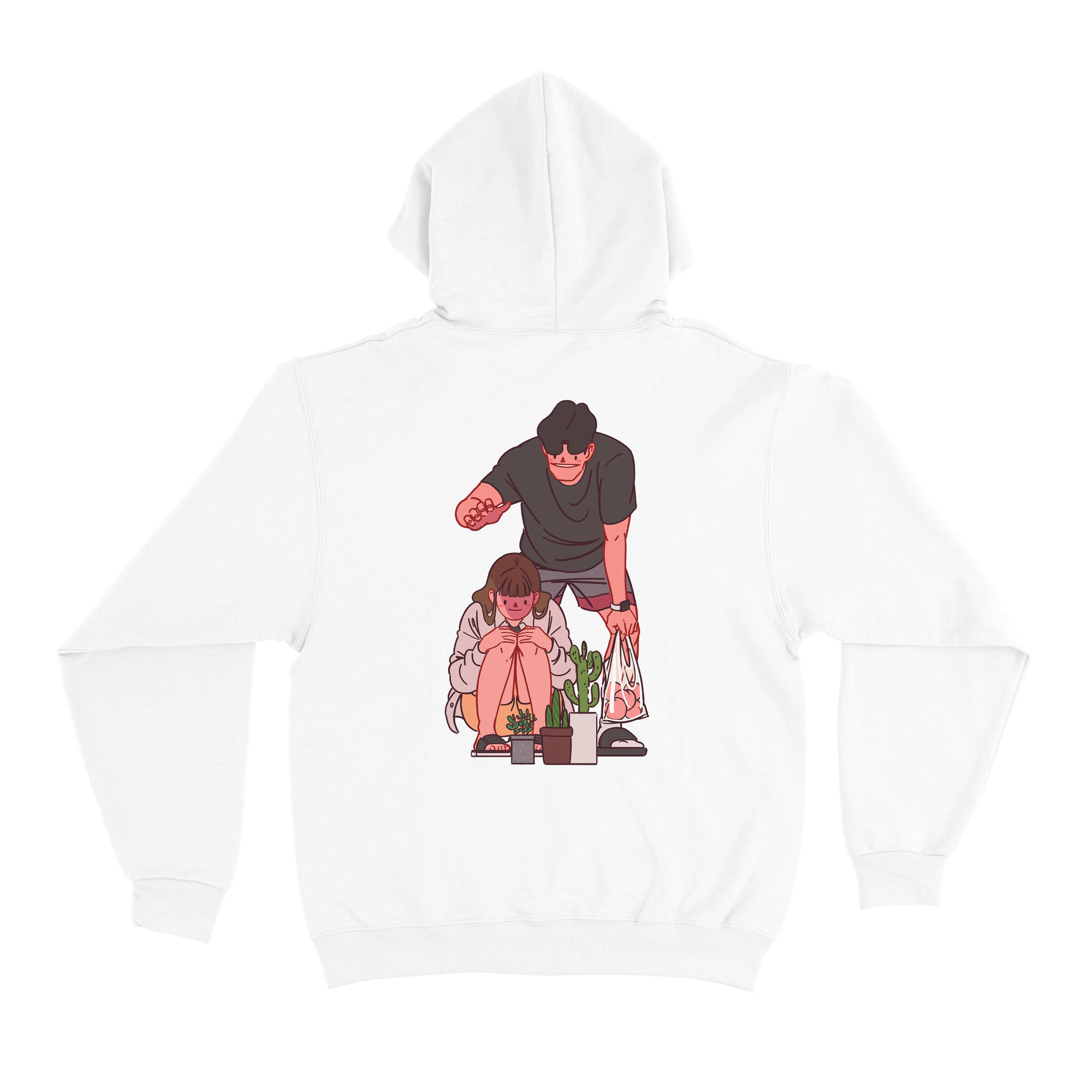 "5" Basic Hoodie Khaki/White
