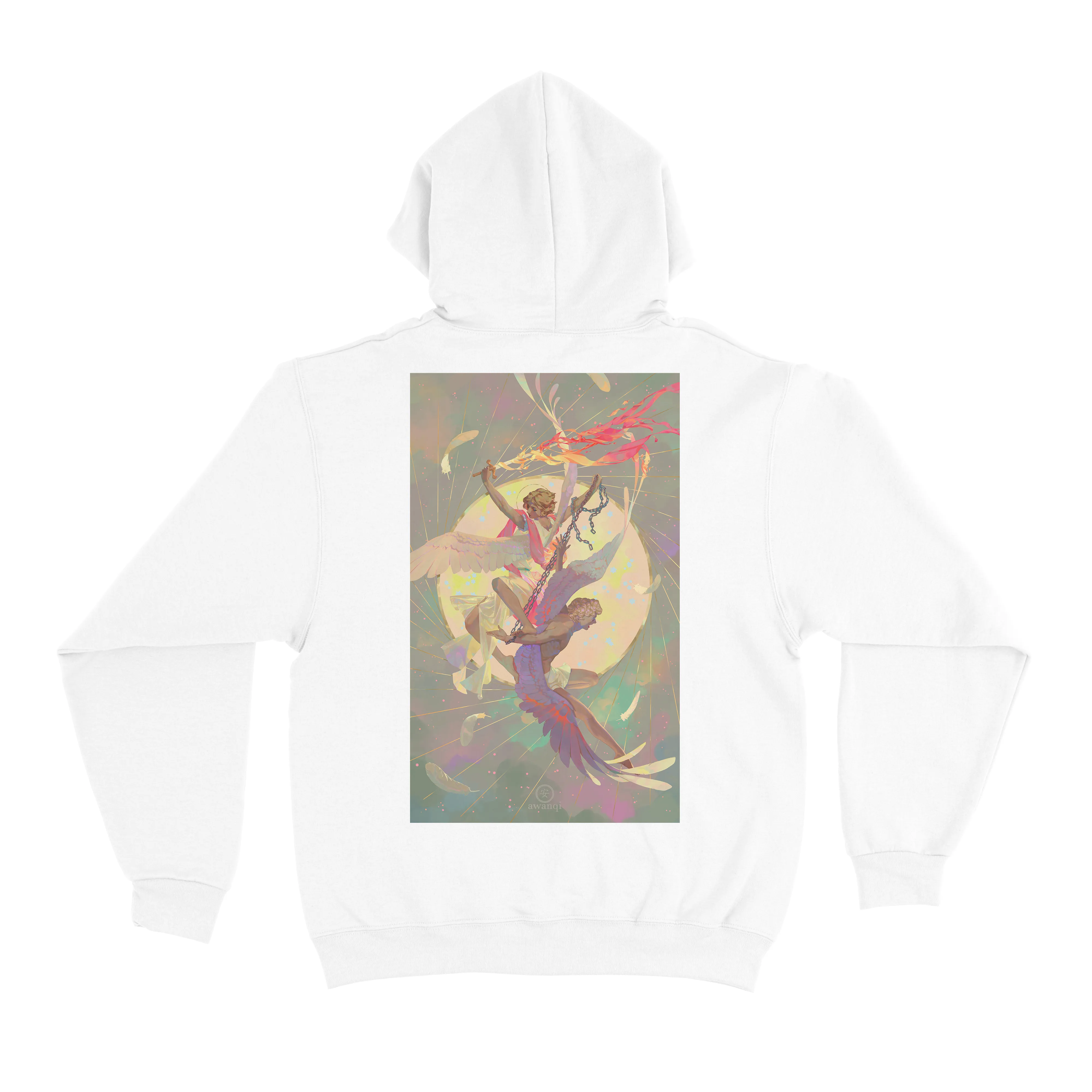 "Archangel" Basic Hoodie Black/White
