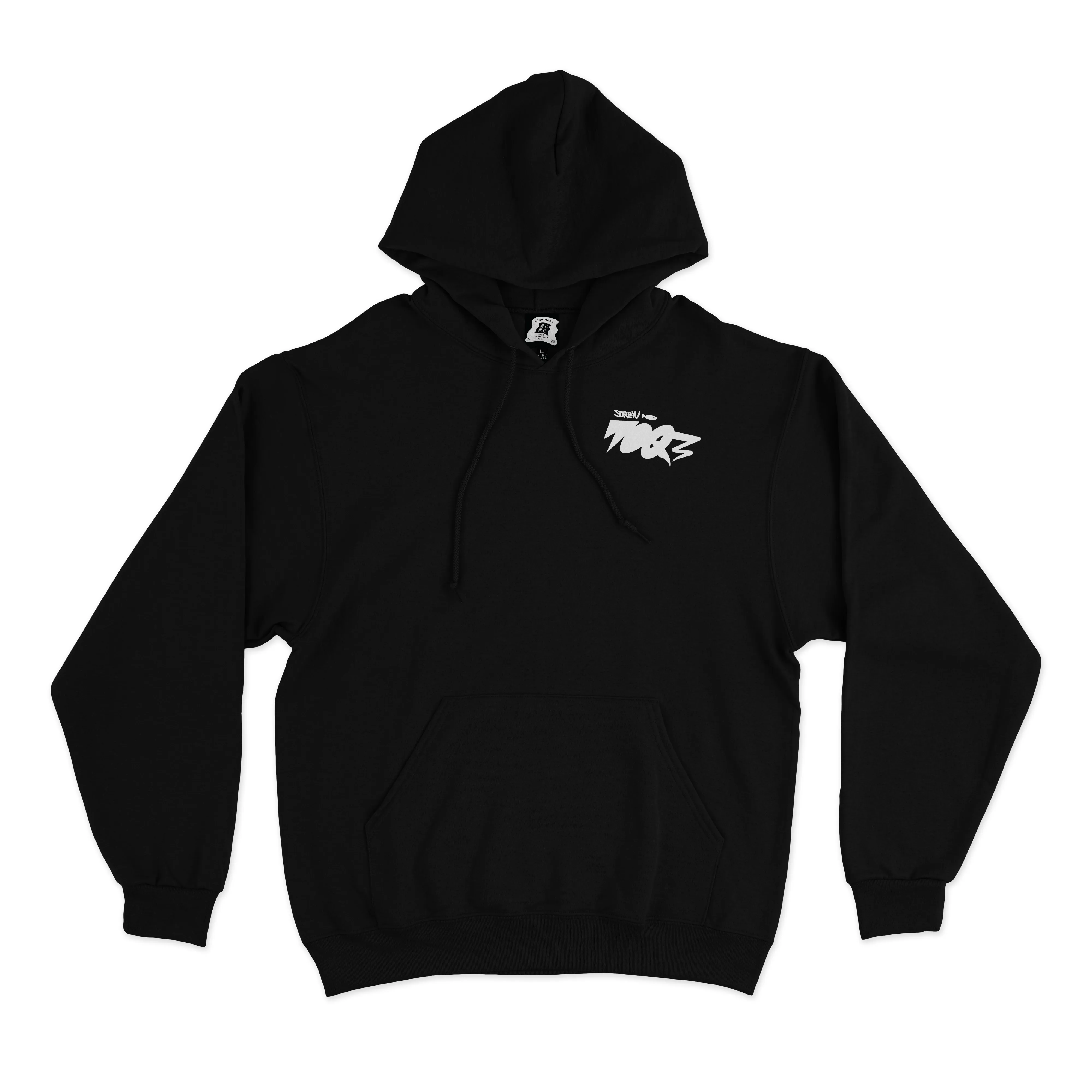 "Borzoi Sisters" Basic Hoodie Black/White