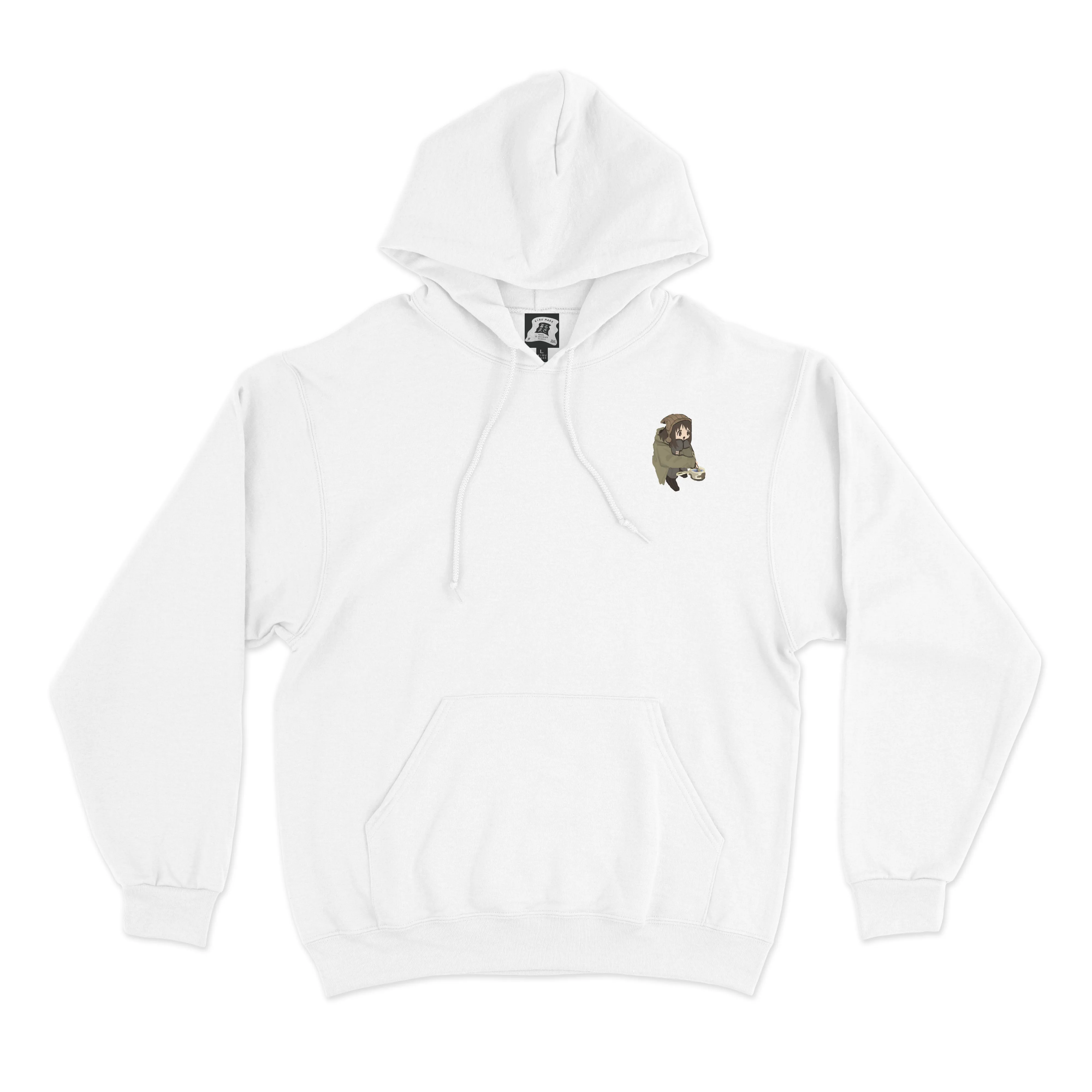 "Cooking" Basic Hoodie Beige/White
