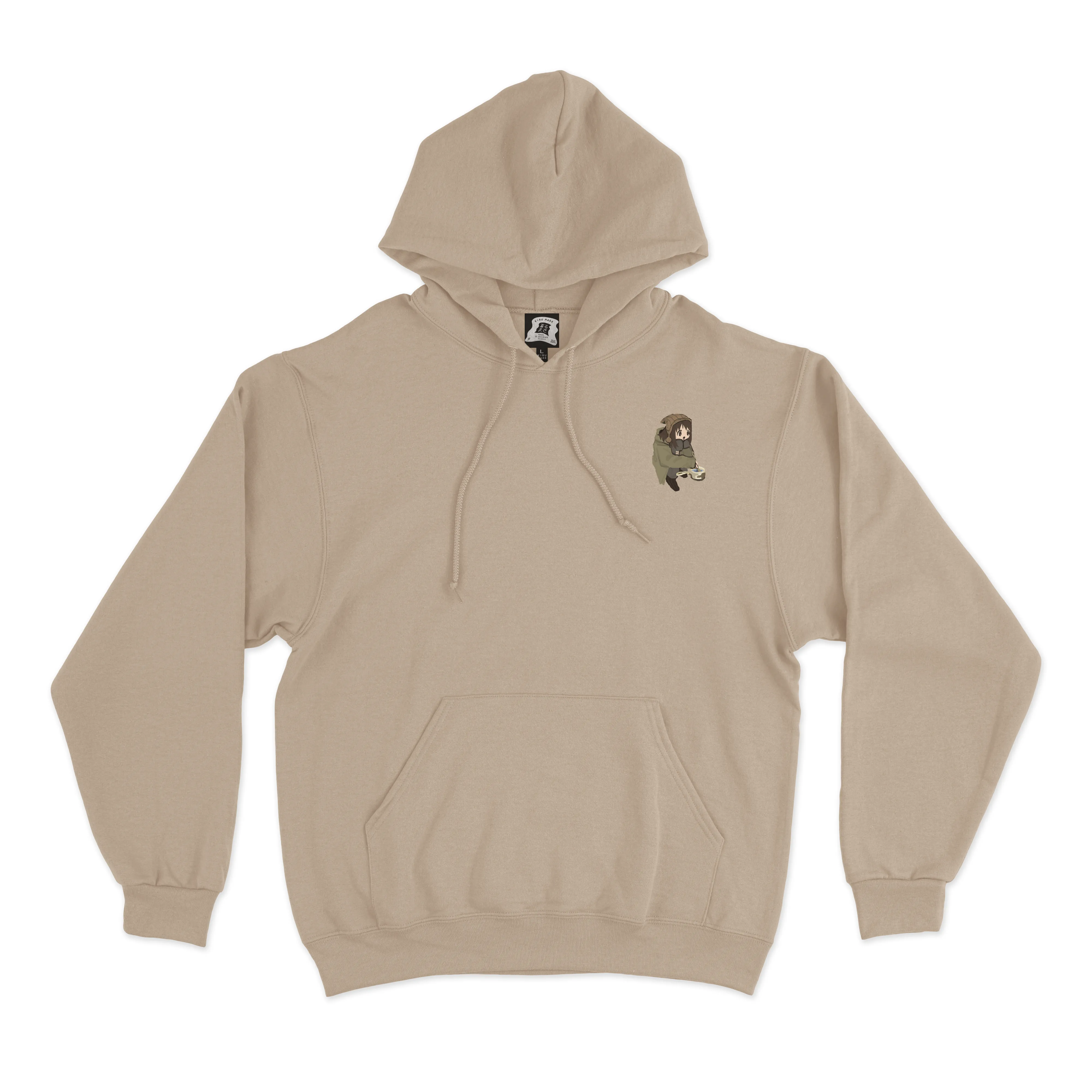 "Cooking" Basic Hoodie Beige/White