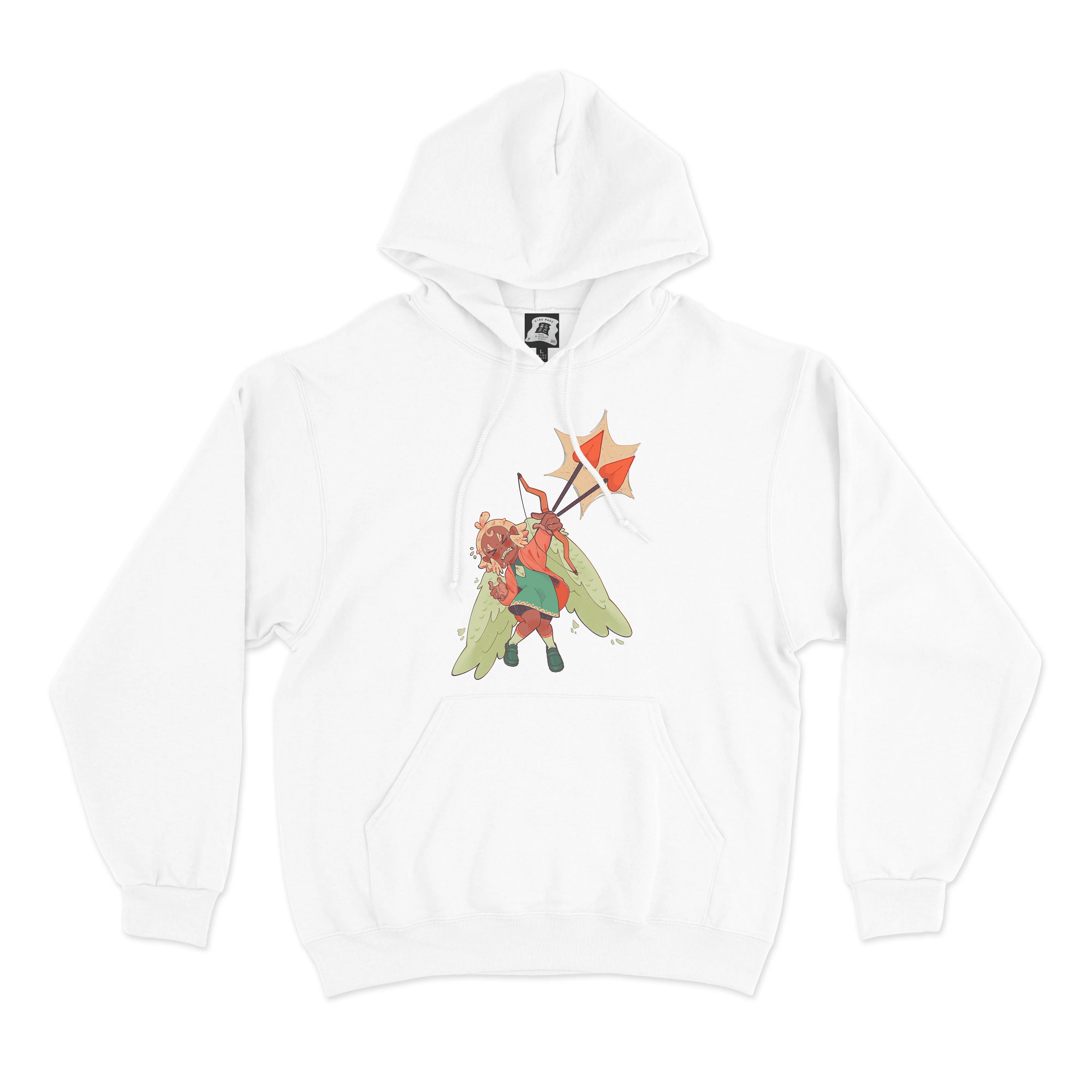 "Cupid" Basic Hoodie White/Pink