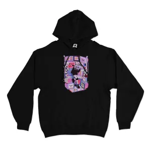 "DDR" Basic Hoodie Black/Pink