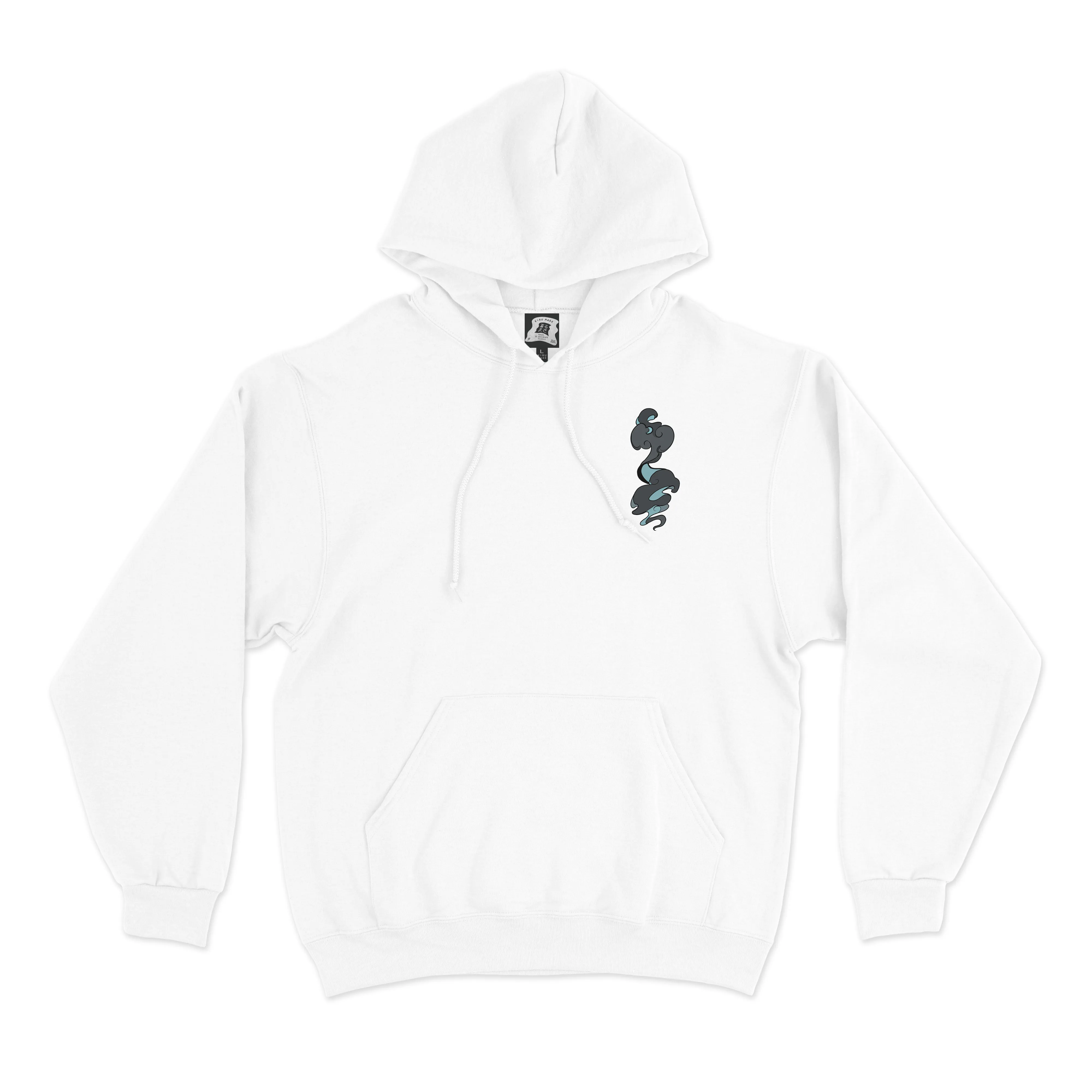 "Dead Cat Smoke" Basic Hoodie White