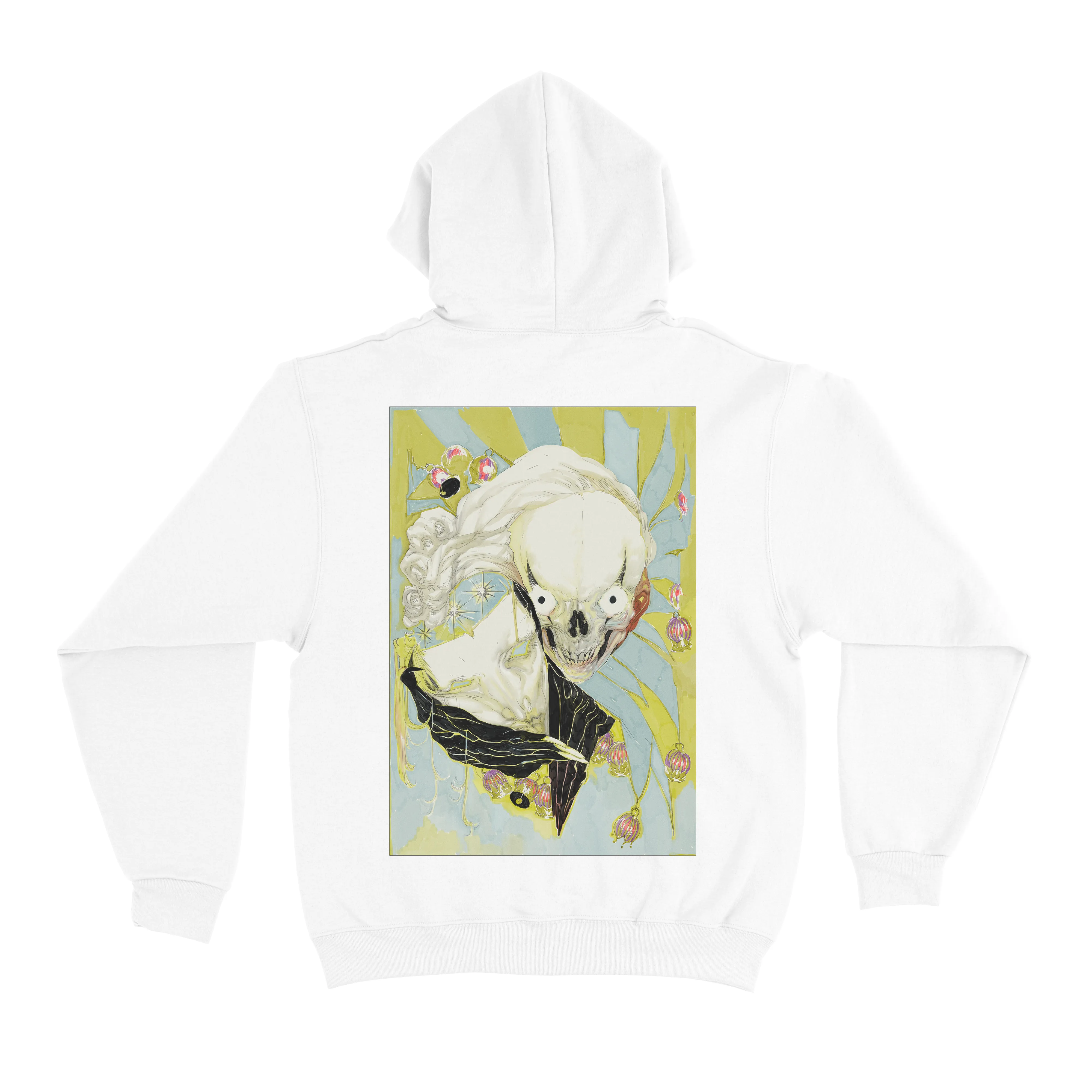 "Defaced" Basic Hoodie Black/White