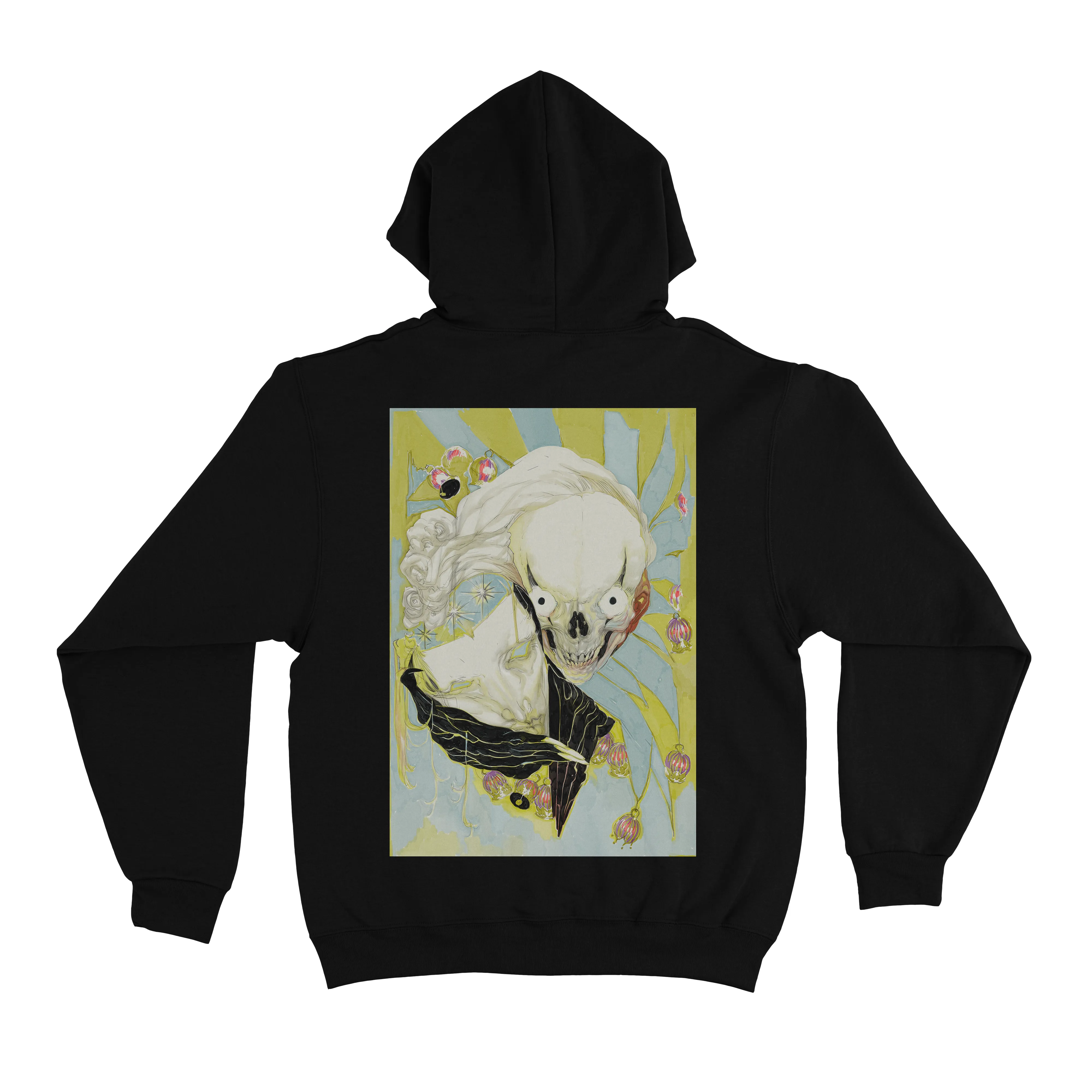 "Defaced" Basic Hoodie Black/White