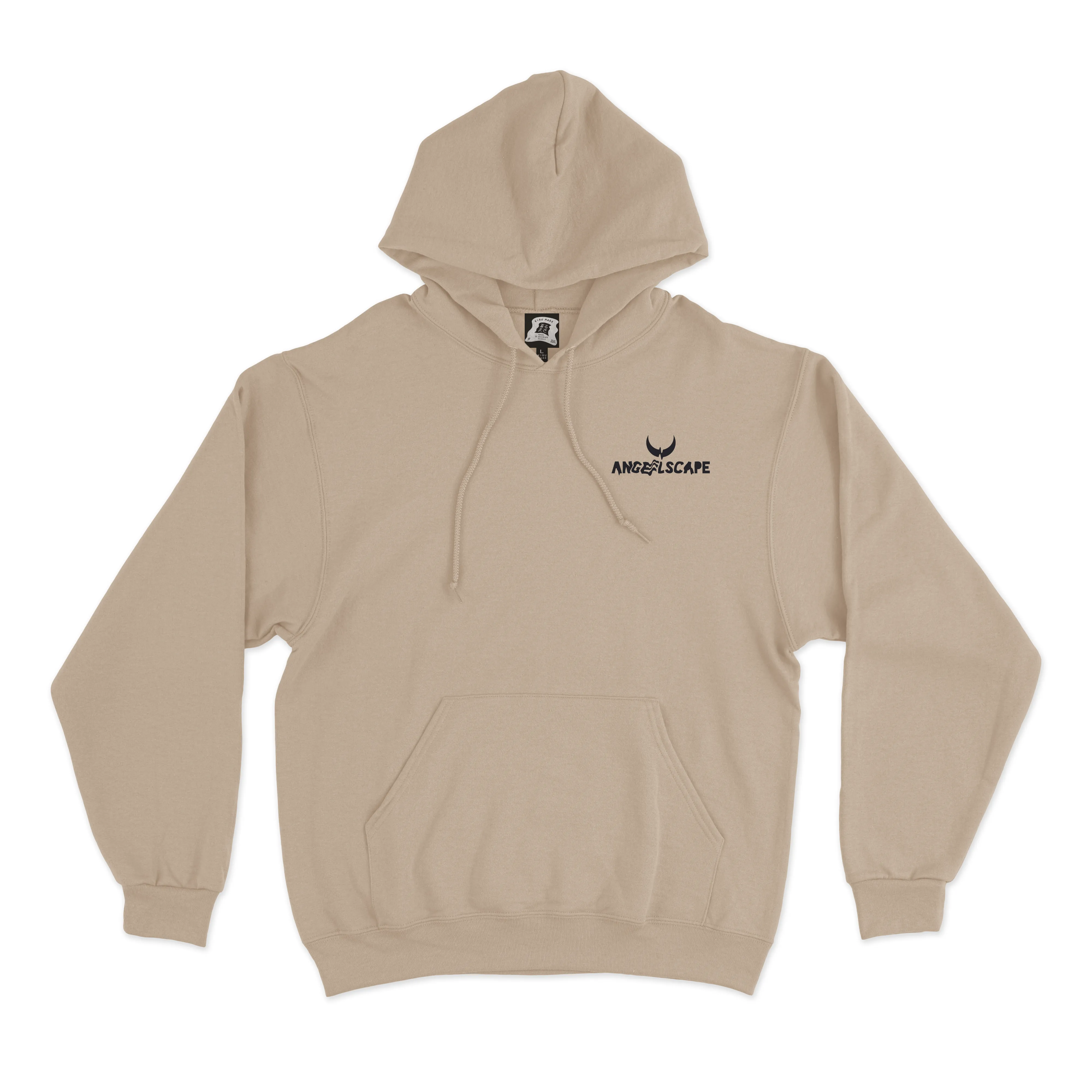 "Deities of Wrath" Basic Hoodie Black/Beige