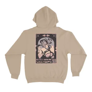 "Deities of Wrath" Basic Hoodie Black/Beige