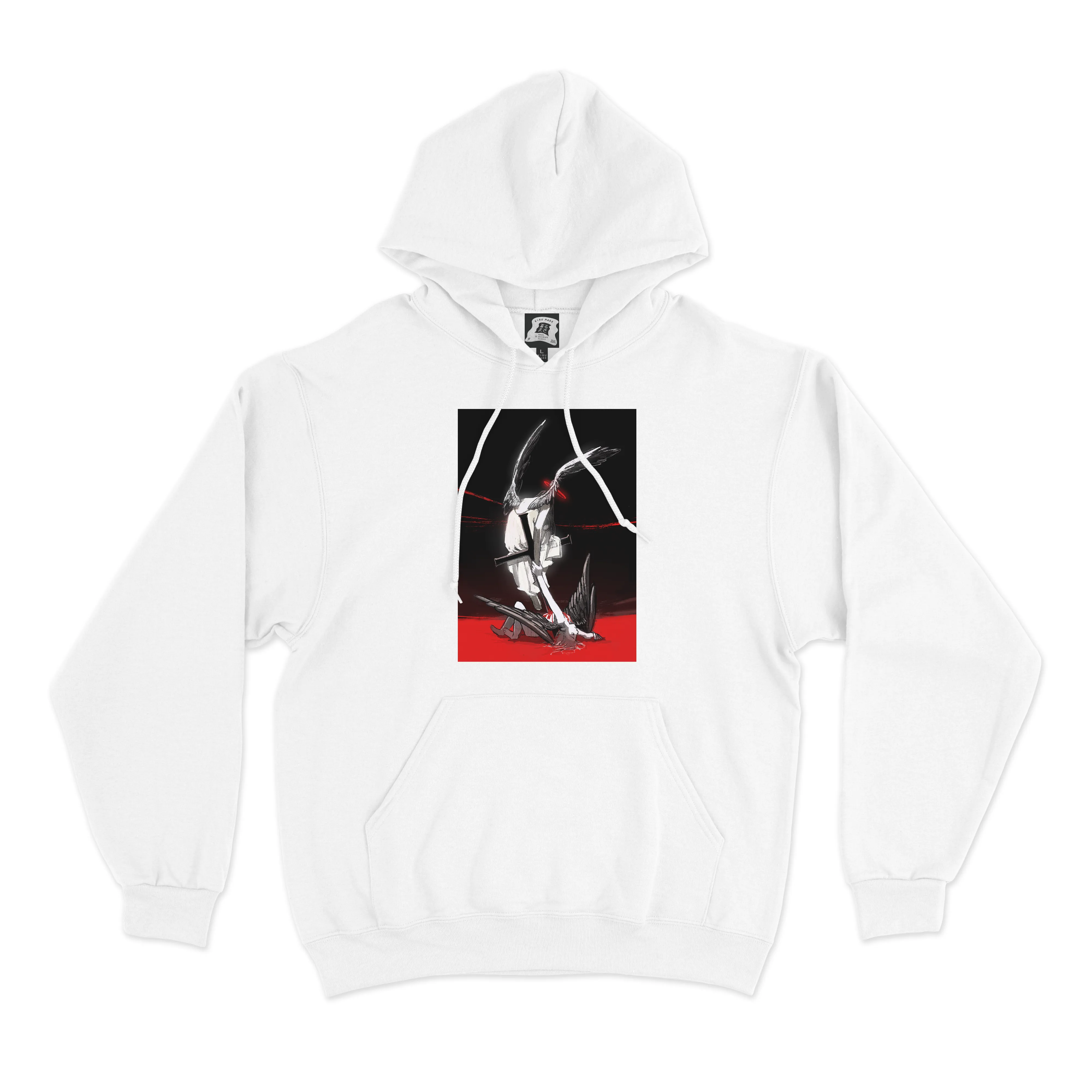 "Disappear" Basic Hoodie White