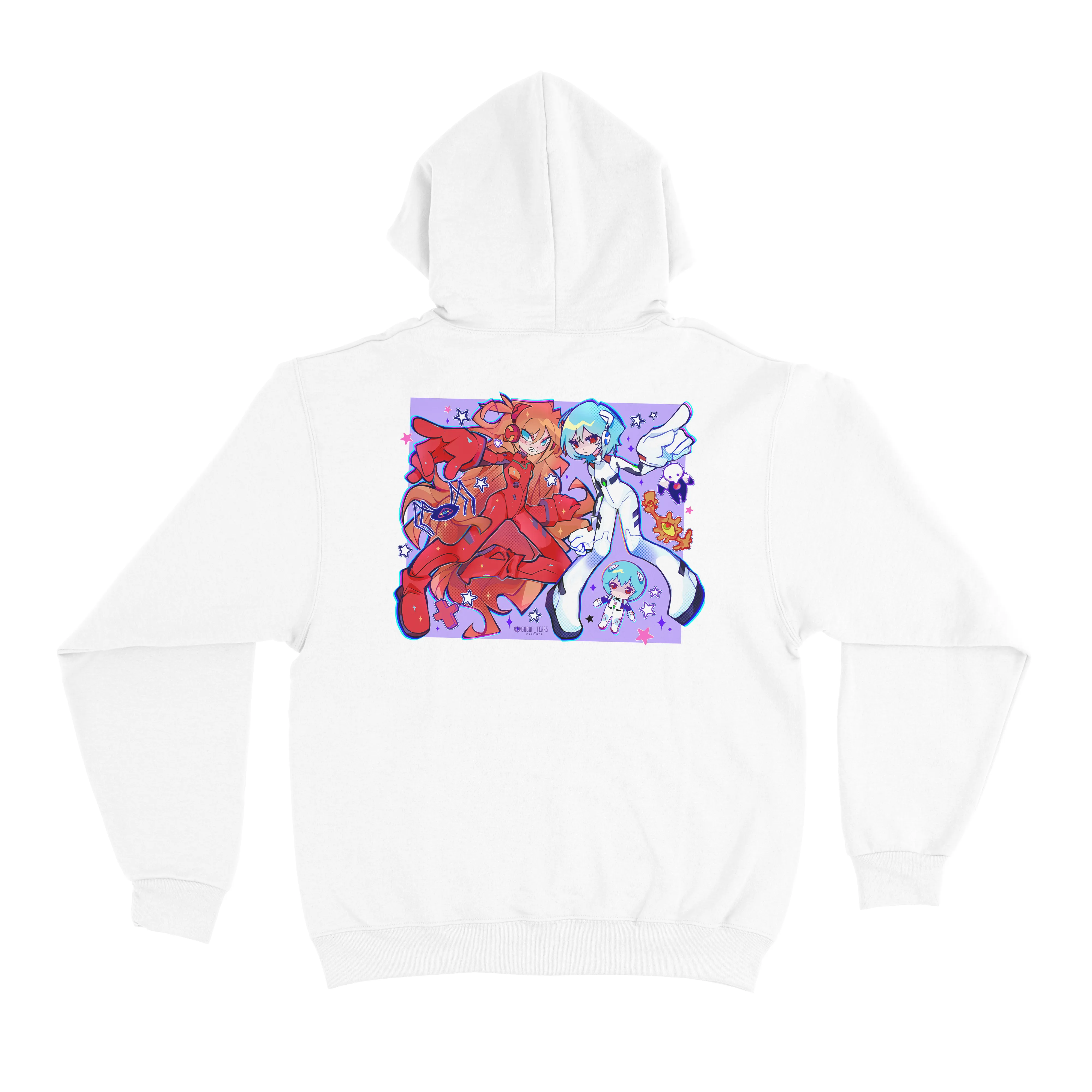 "Evangelion " Basic Hoodie White