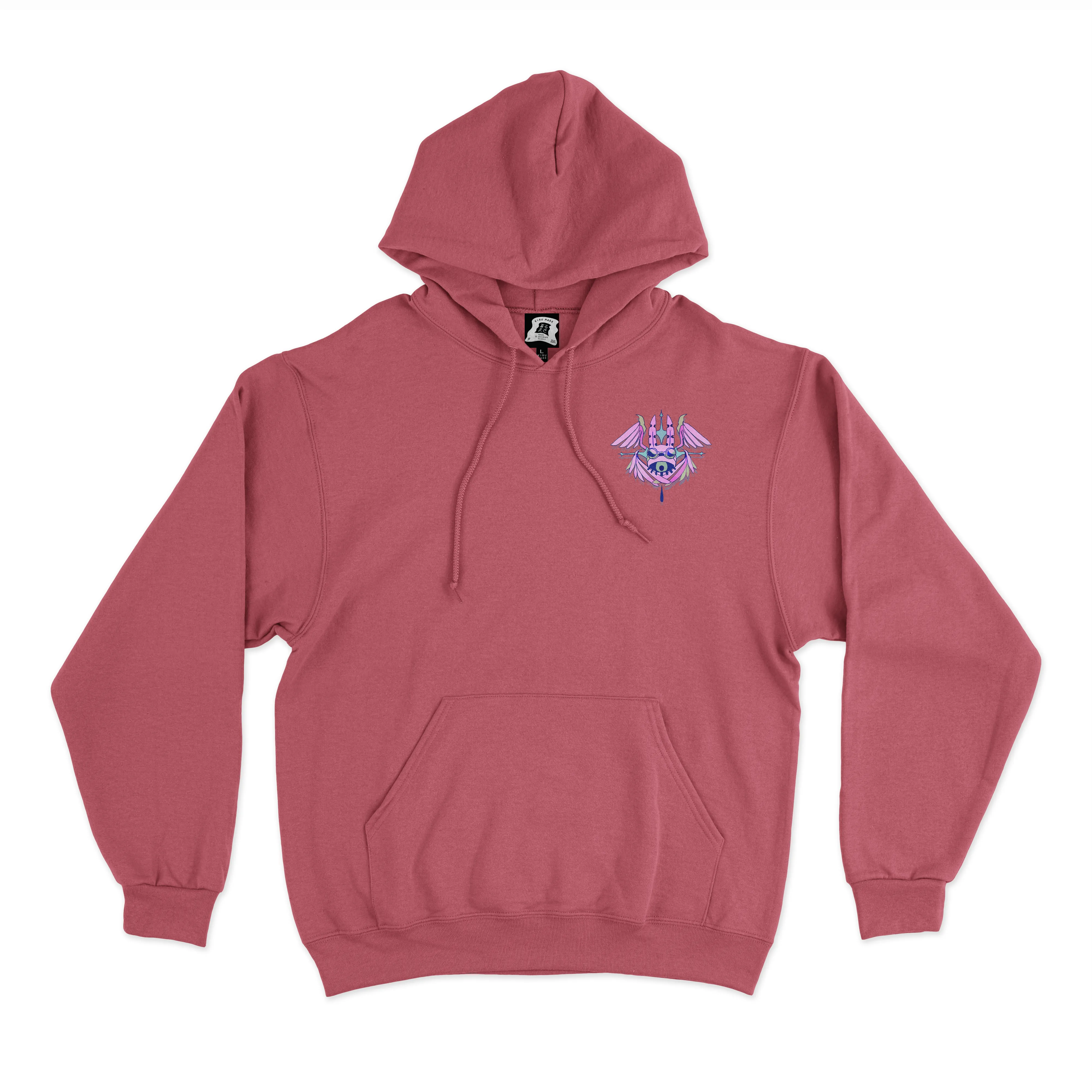 "Eyes on me" Basic Hoodie Black/Pink