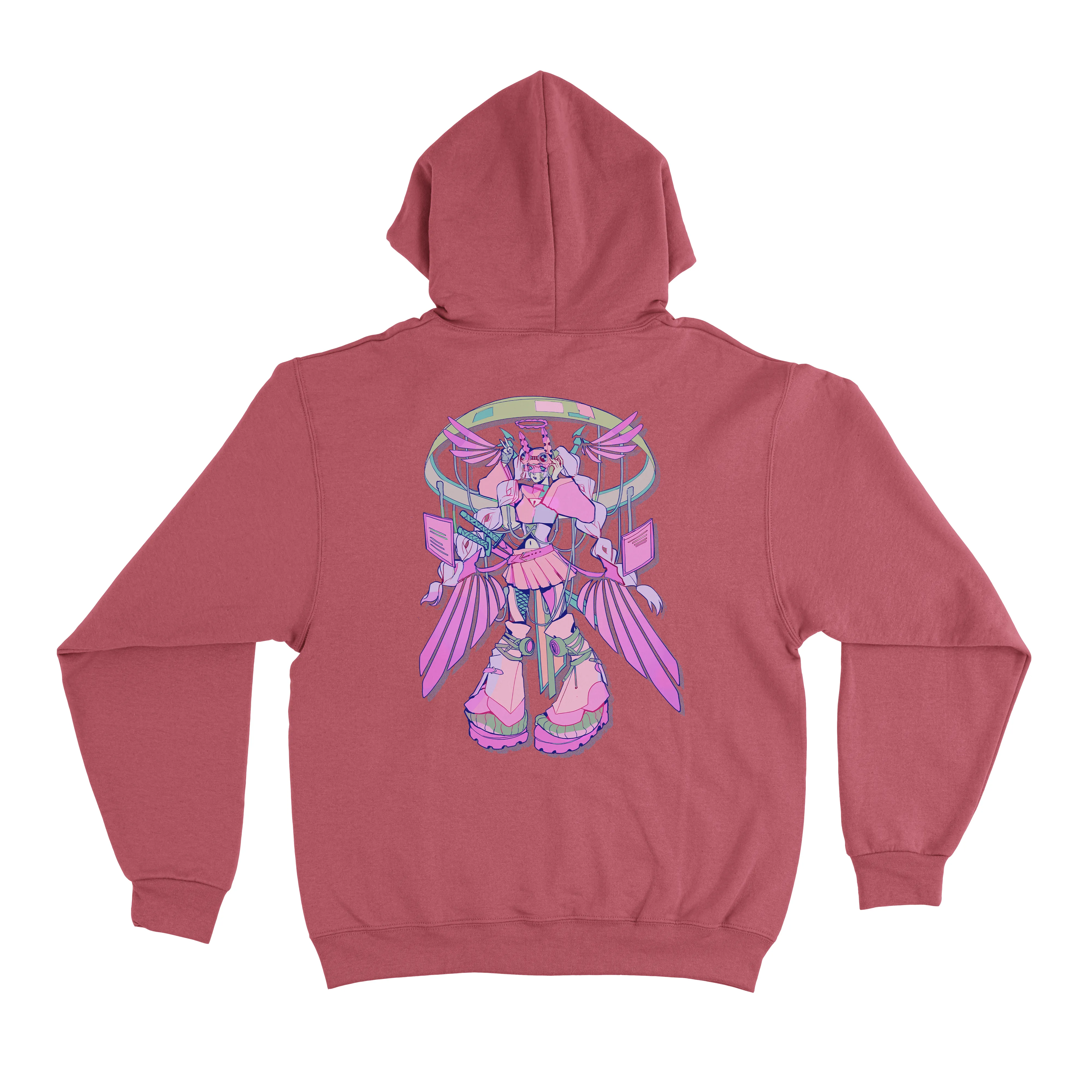"Eyes on me" Basic Hoodie Black/Pink