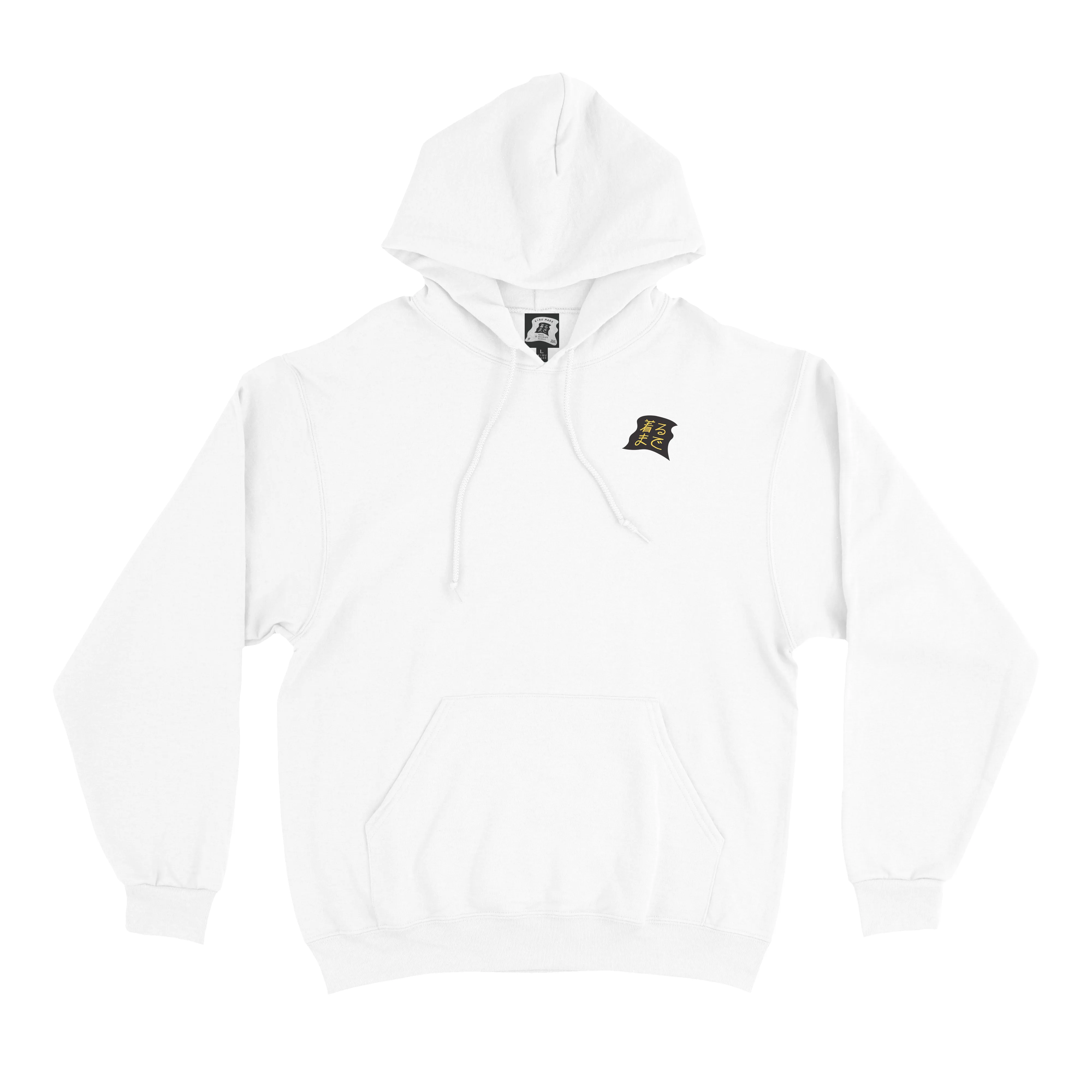 "Flowers" Basic Hoodie White