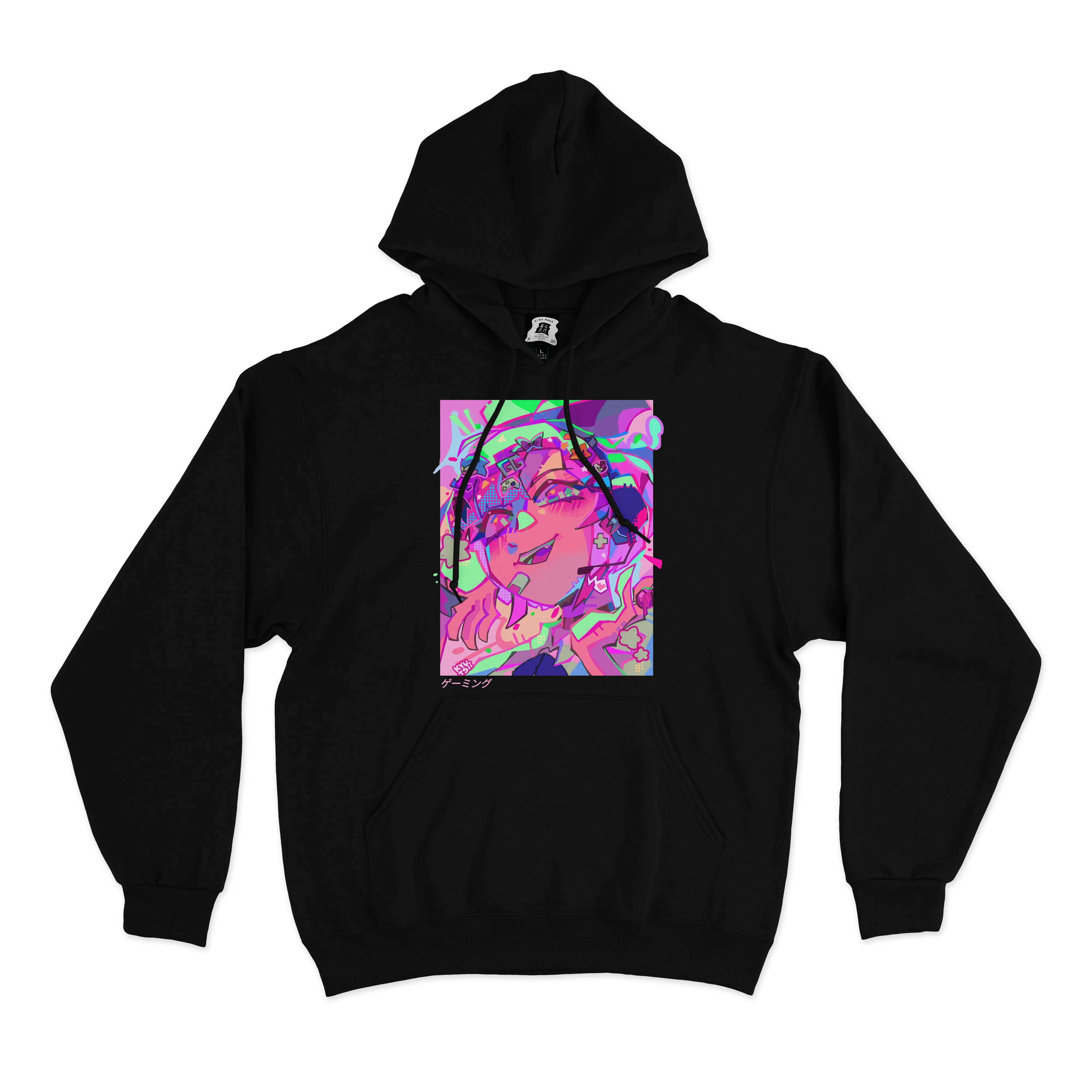 "Gaming" Basic Hoodie Black/White