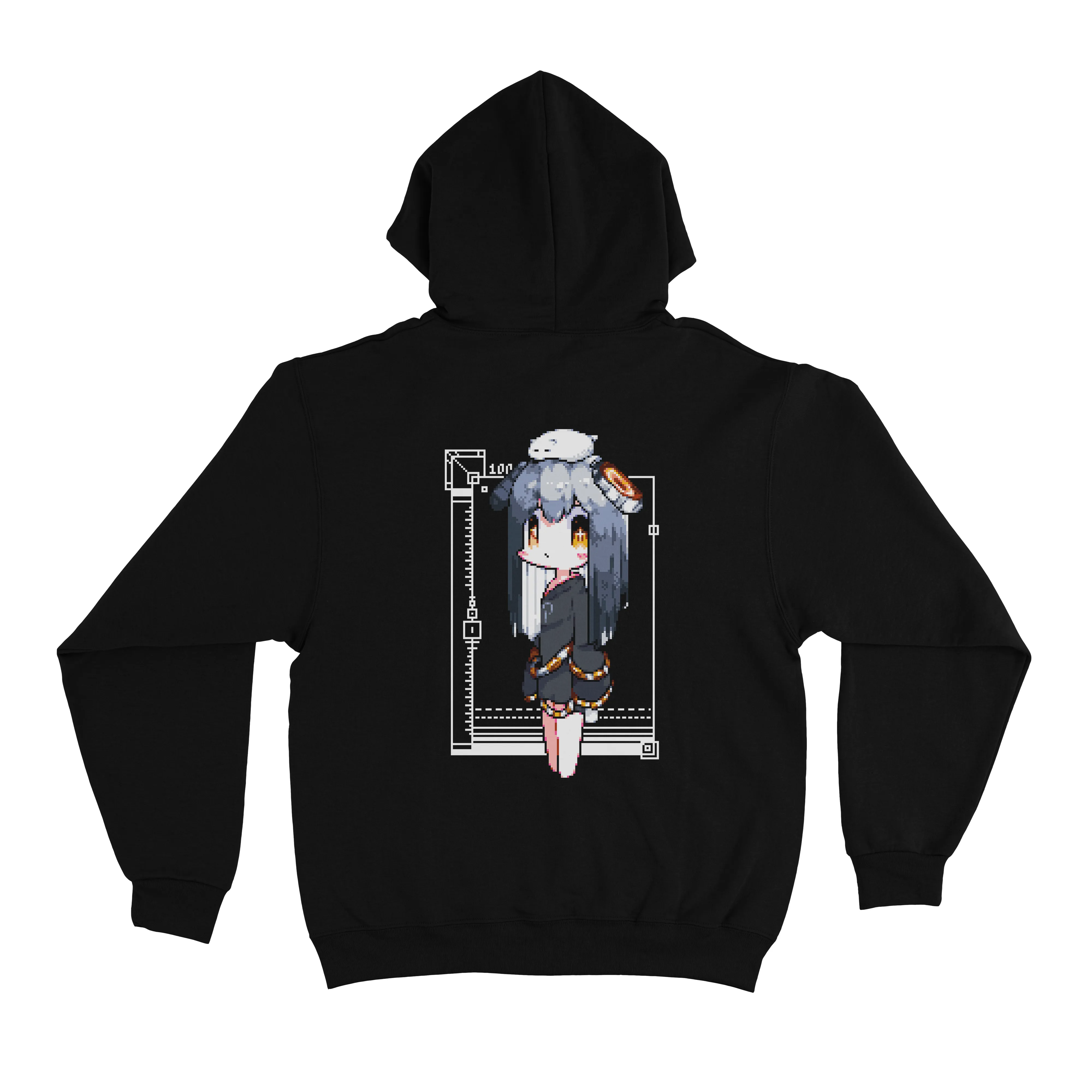 "Heat" Basic Hoodie Black