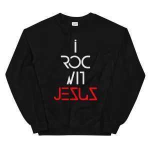 "i ROC WIT JESUS BIG & BOLD" Sweatshirt "BLACK"