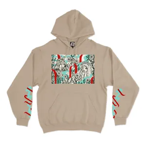 "Lava Land" Basic Hoodie White/Beige